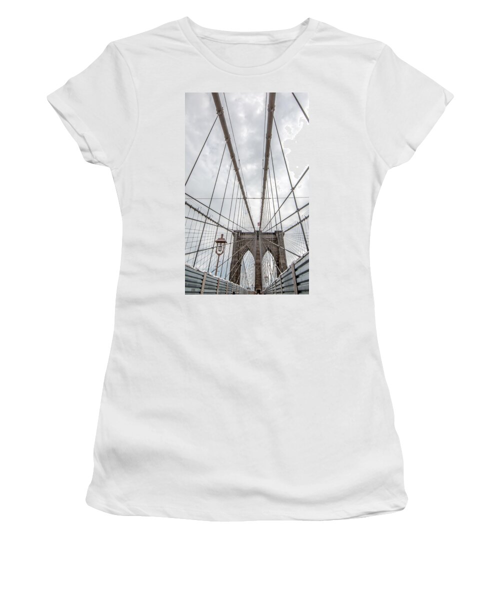 America Women's T-Shirt featuring the photograph Brooklyn Bridge by Amel Dizdarevic