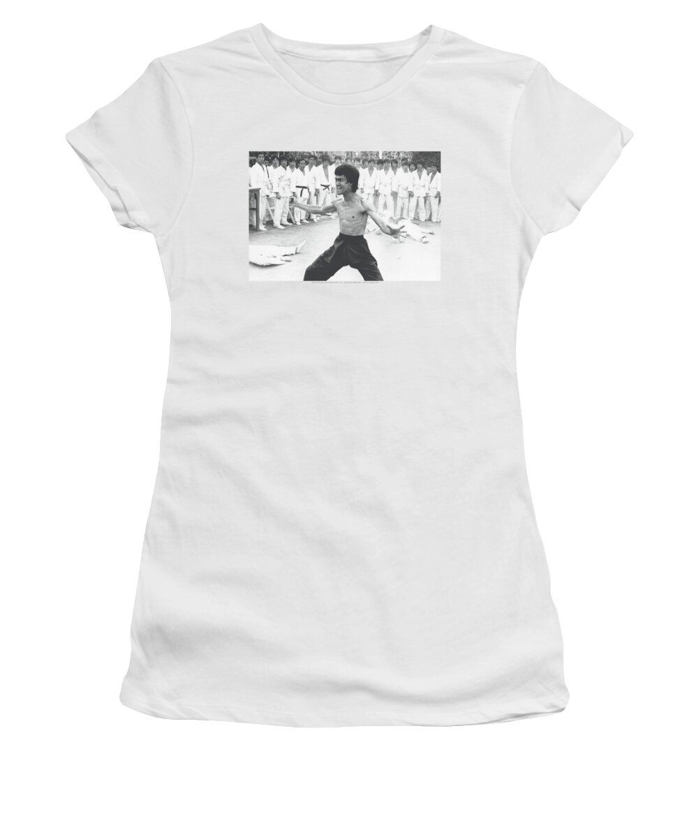 Bruce Lee Women's T-Shirt featuring the digital art Bruce Lee - Triumphant by Brand A