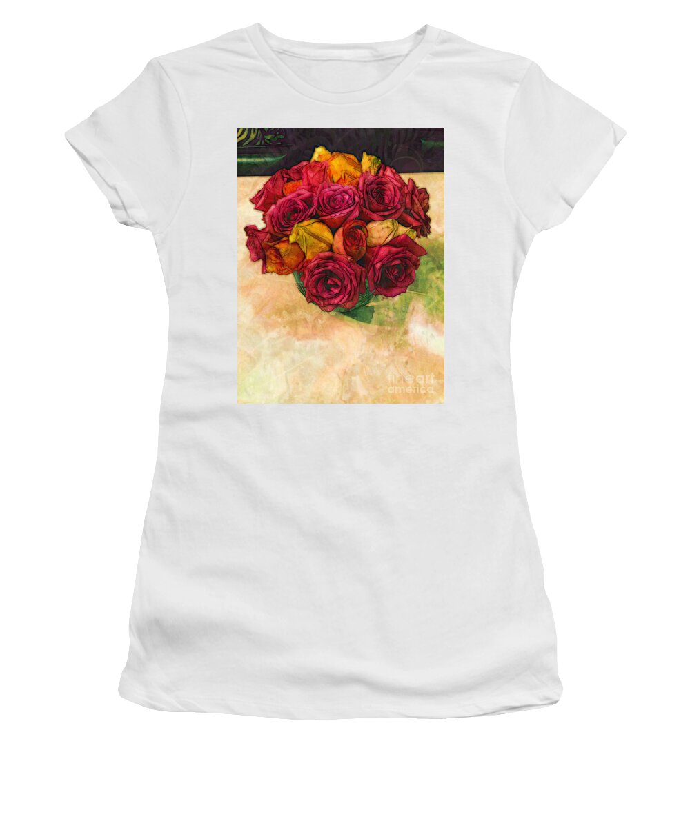 Roses Women's T-Shirt featuring the photograph Bundle of Love by Claire Bull