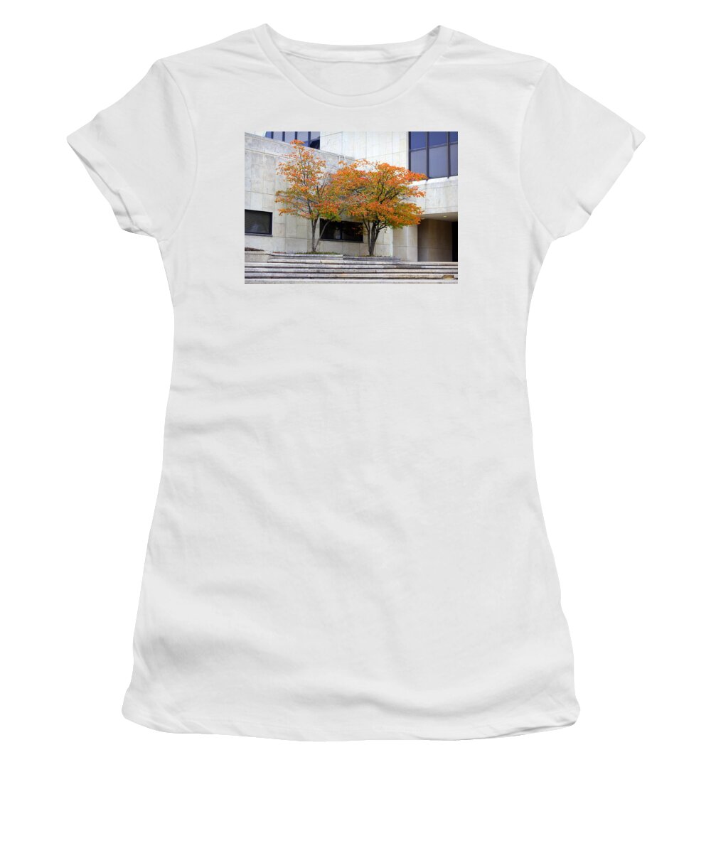 Trees Women's T-Shirt featuring the photograph Burst of Color by Viviana Nadowski
