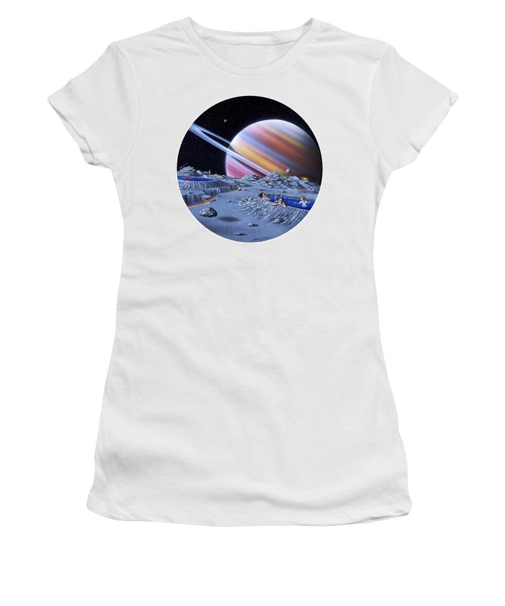 Calypso Women's T-Shirt featuring the painting Titan Spa and Retreat by Snake Jagger