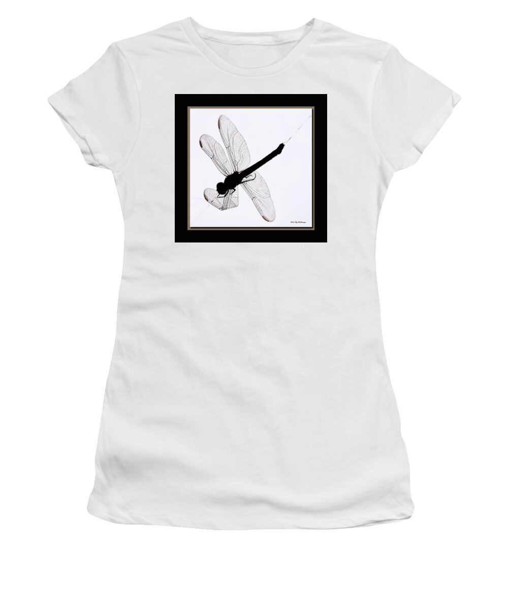 Dragonfly In Spiderweb Photograph Women's T-Shirt featuring the photograph Catch of the Day by Lucy VanSwearingen