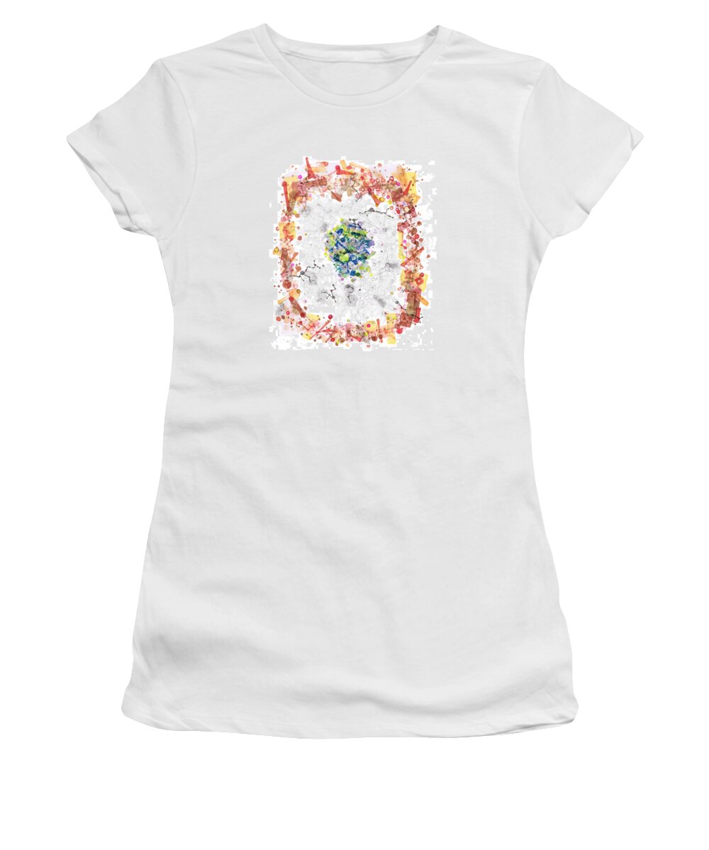 Cell Women's T-Shirt featuring the drawing Cellular Generation by Regina Valluzzi