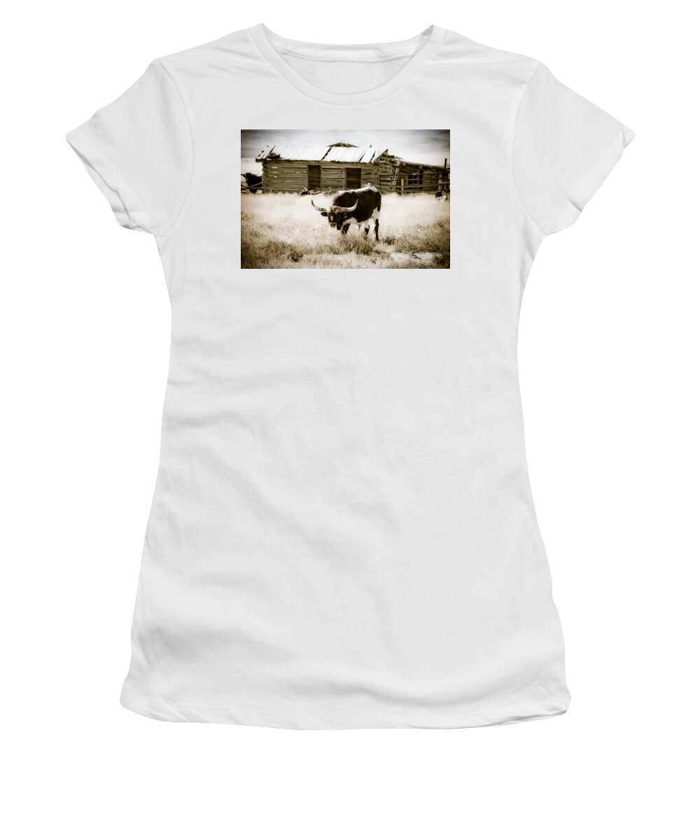 Horizontal Women's T-Shirt featuring the photograph Chocolate Pepper - Jeffrey City - Wyoming by Diane Mintle