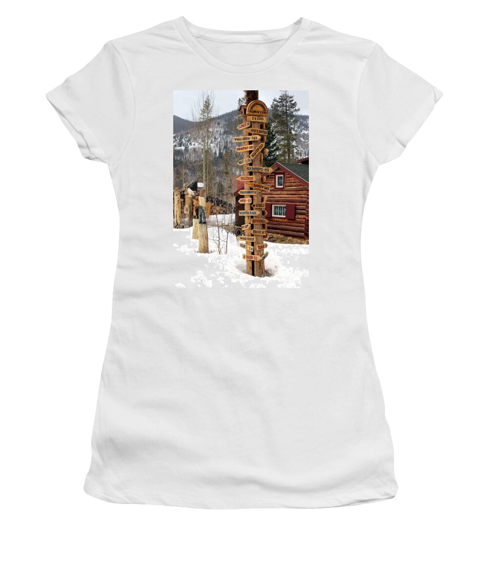 Colorado Women's T-Shirt featuring the photograph Choose Your Direction by Fiona Kennard