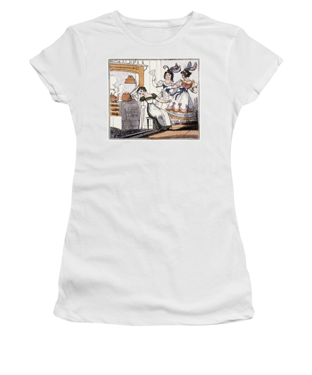 1825 Women's T-Shirt featuring the drawing Cinderella's Sisters Cinderella's by Granger