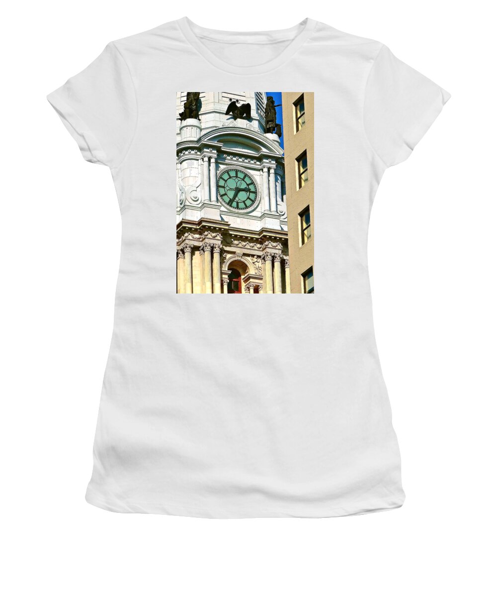 City Hall Philadelphia Women's T-Shirt featuring the photograph City Hall Tower Philadelphia by Ira Shander