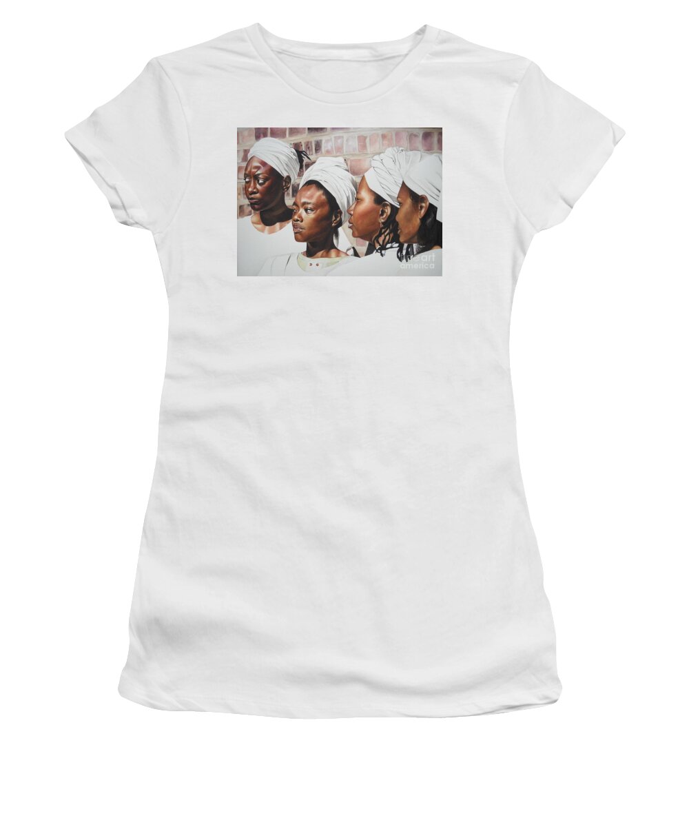 African American Art Women's T-Shirt featuring the painting Civil War Nurse by Sonya Walker