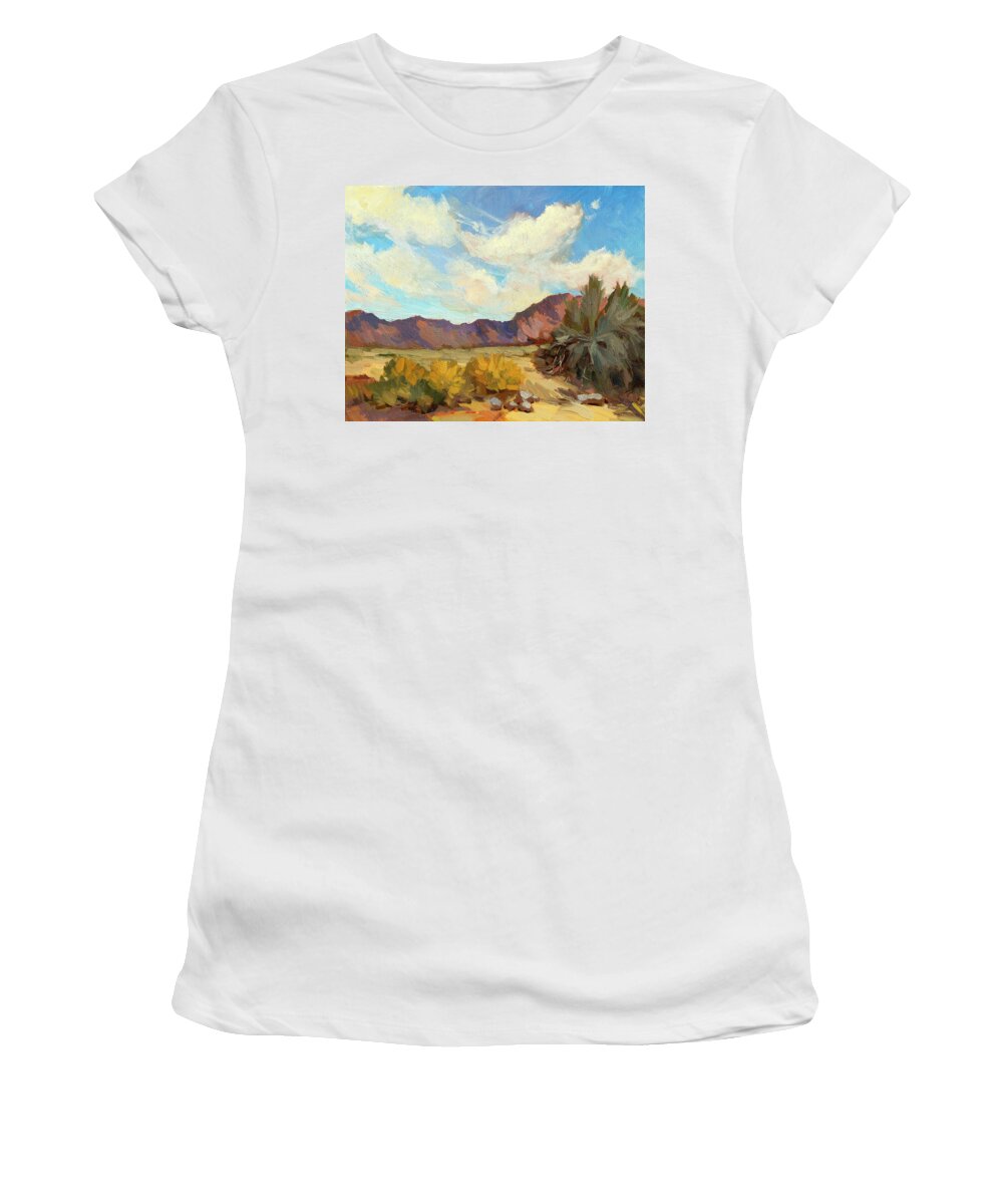 Voachella Valley Preserve Women's T-Shirt featuring the painting Coachella Valley Preserve by Diane McClary