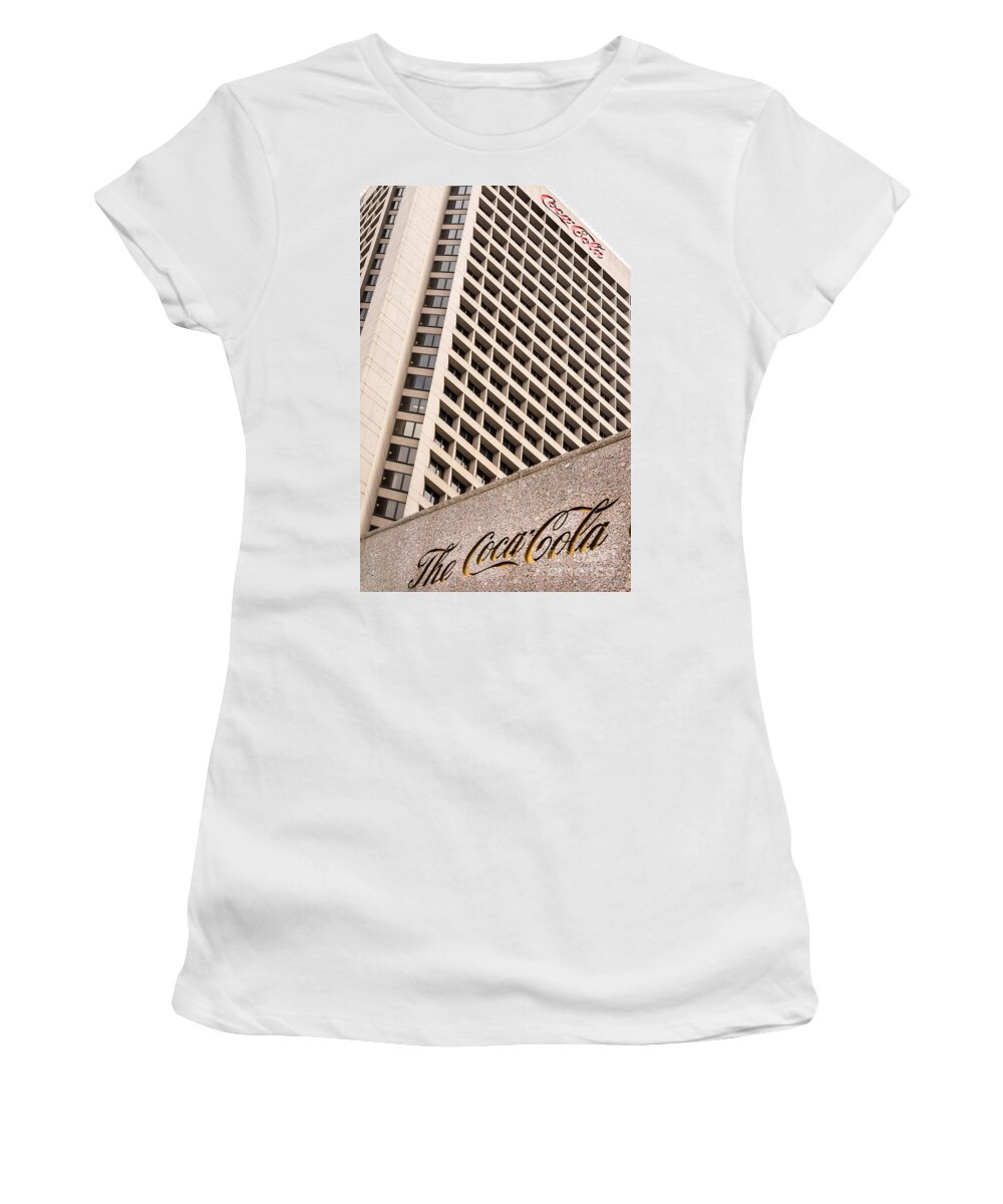 World Women's T-Shirt featuring the photograph Coca-Cola building - Atlanta by Luciano Mortula