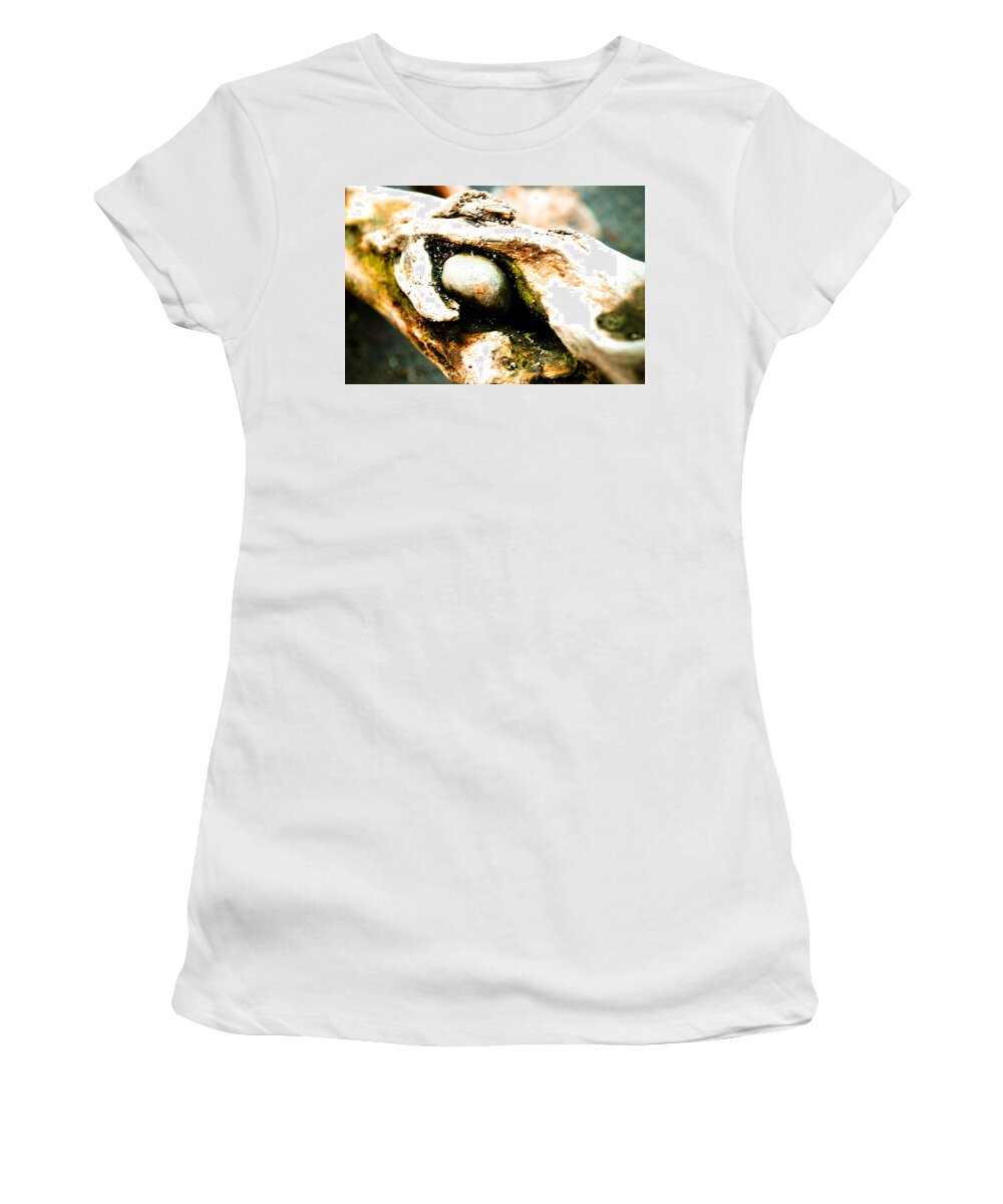 Abstract Women's T-Shirt featuring the photograph Cold Stare by Laureen Murtha Menzl