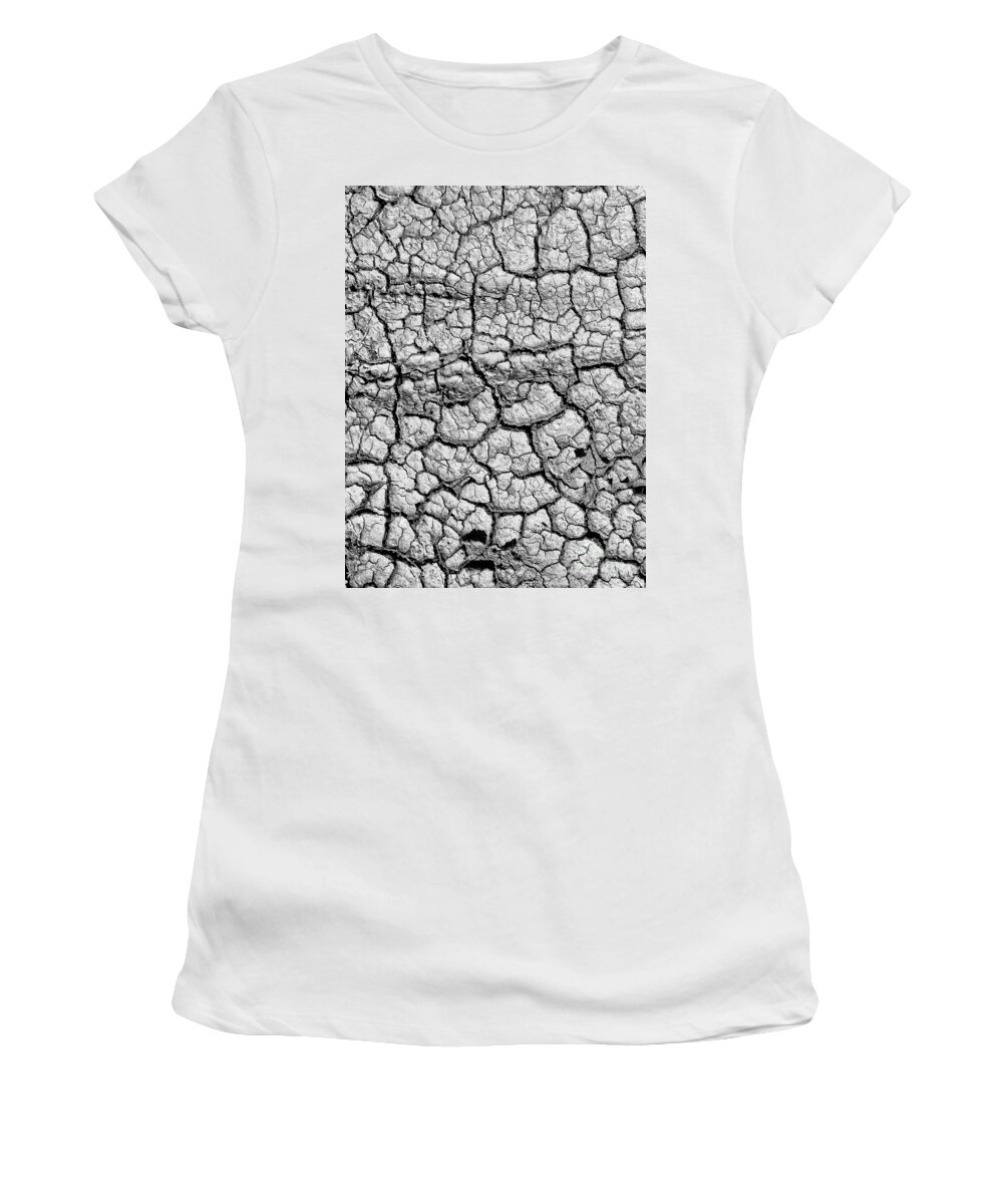 Abstract Women's T-Shirt featuring the photograph Cracked Earth by Paul Topp