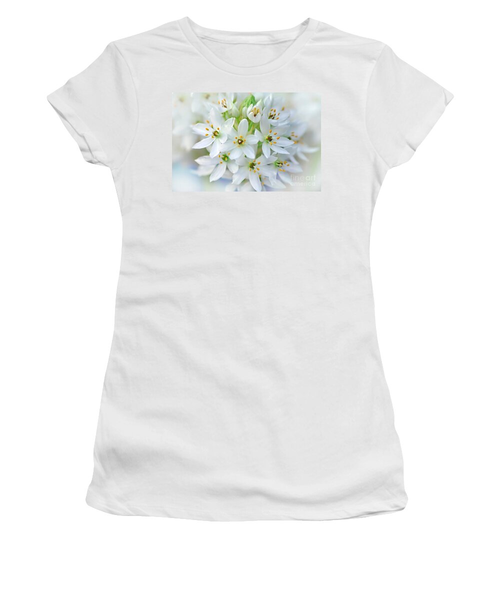 Photography Women's T-Shirt featuring the photograph Dainty Spring Blossoms by Kaye Menner