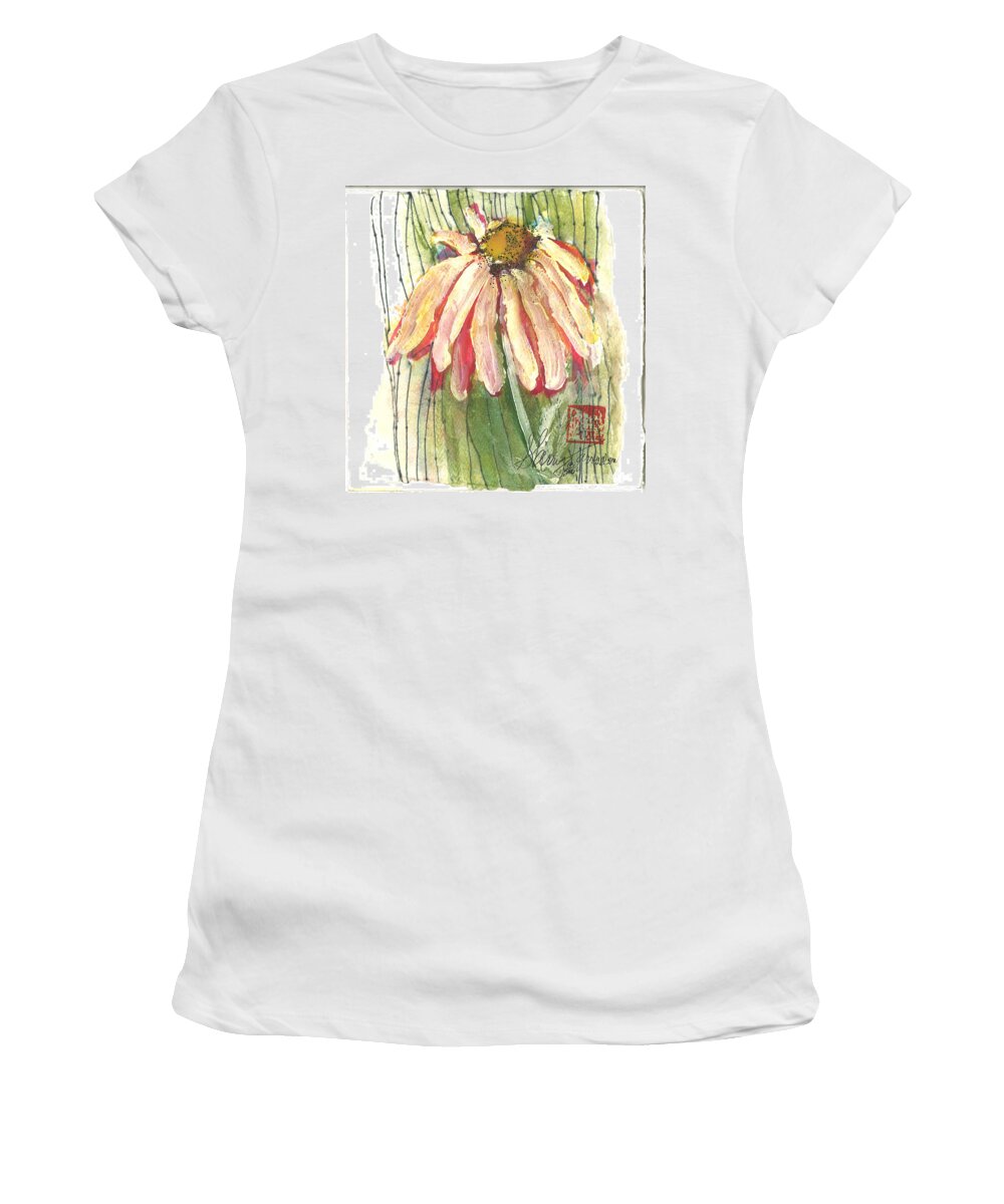 Orchards Women's T-Shirt featuring the painting Daisy Girl by Sherry Harradence