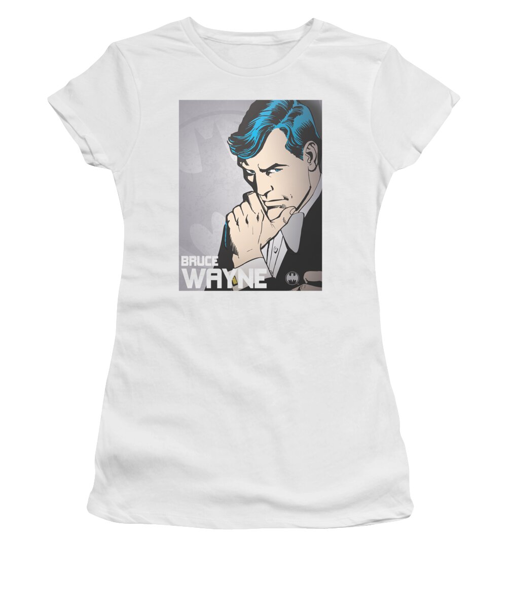  Women's T-Shirt featuring the digital art Dc - Bruce Wayne by Brand A