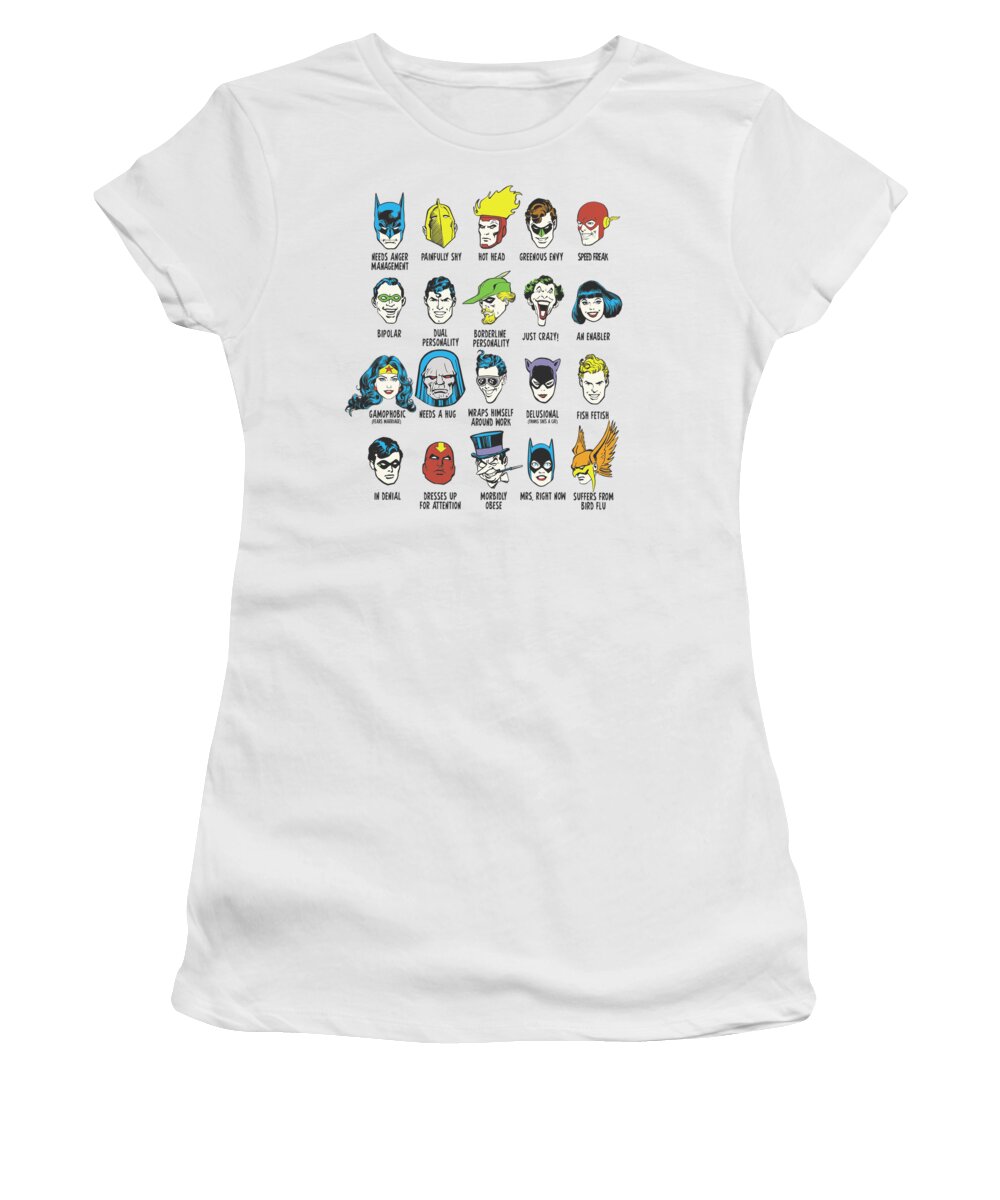  Women's T-Shirt featuring the digital art Dc - Superhero Issues by Brand A
