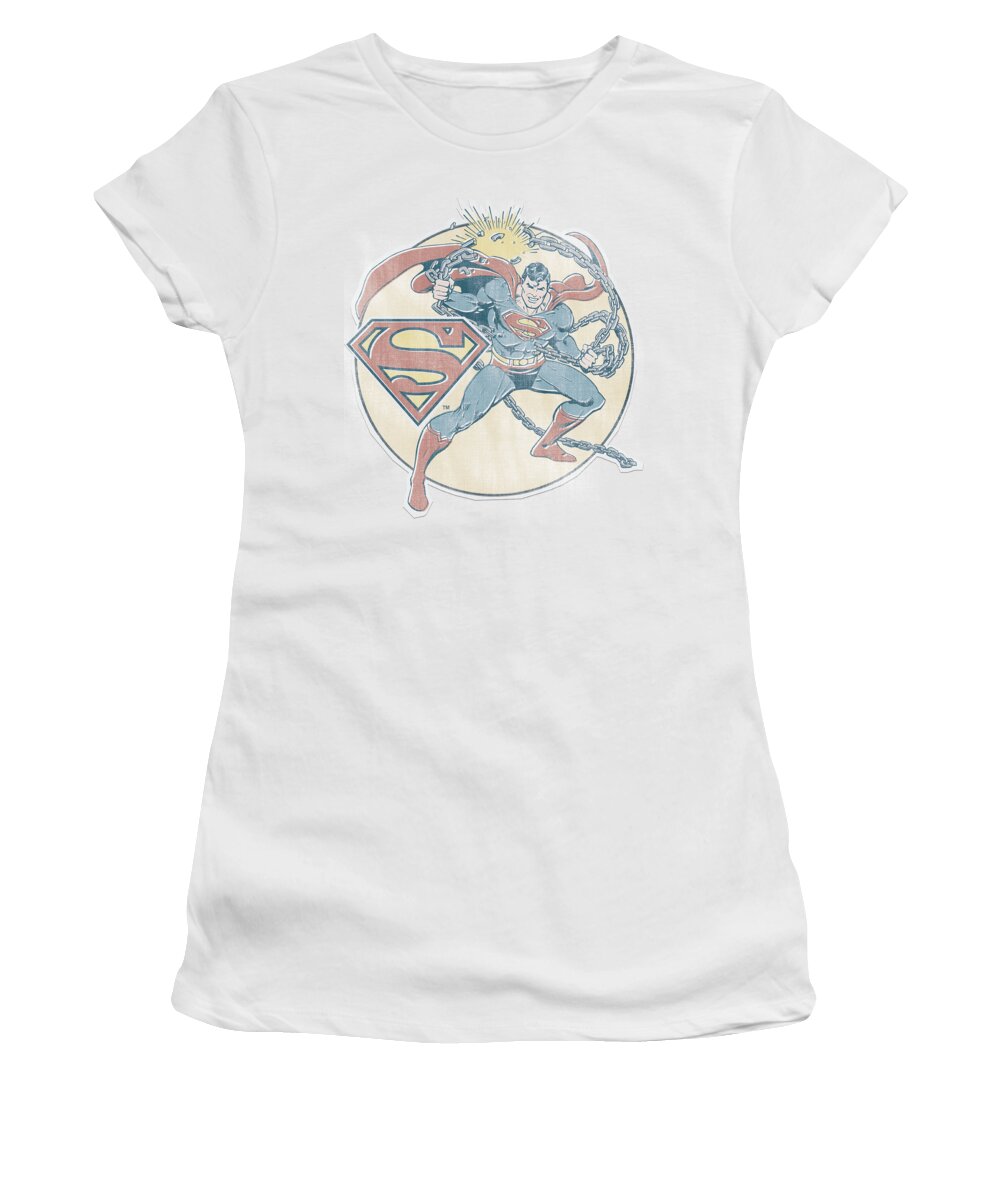  Women's T-Shirt featuring the digital art Dco - Retro Superman Iron On by Brand A