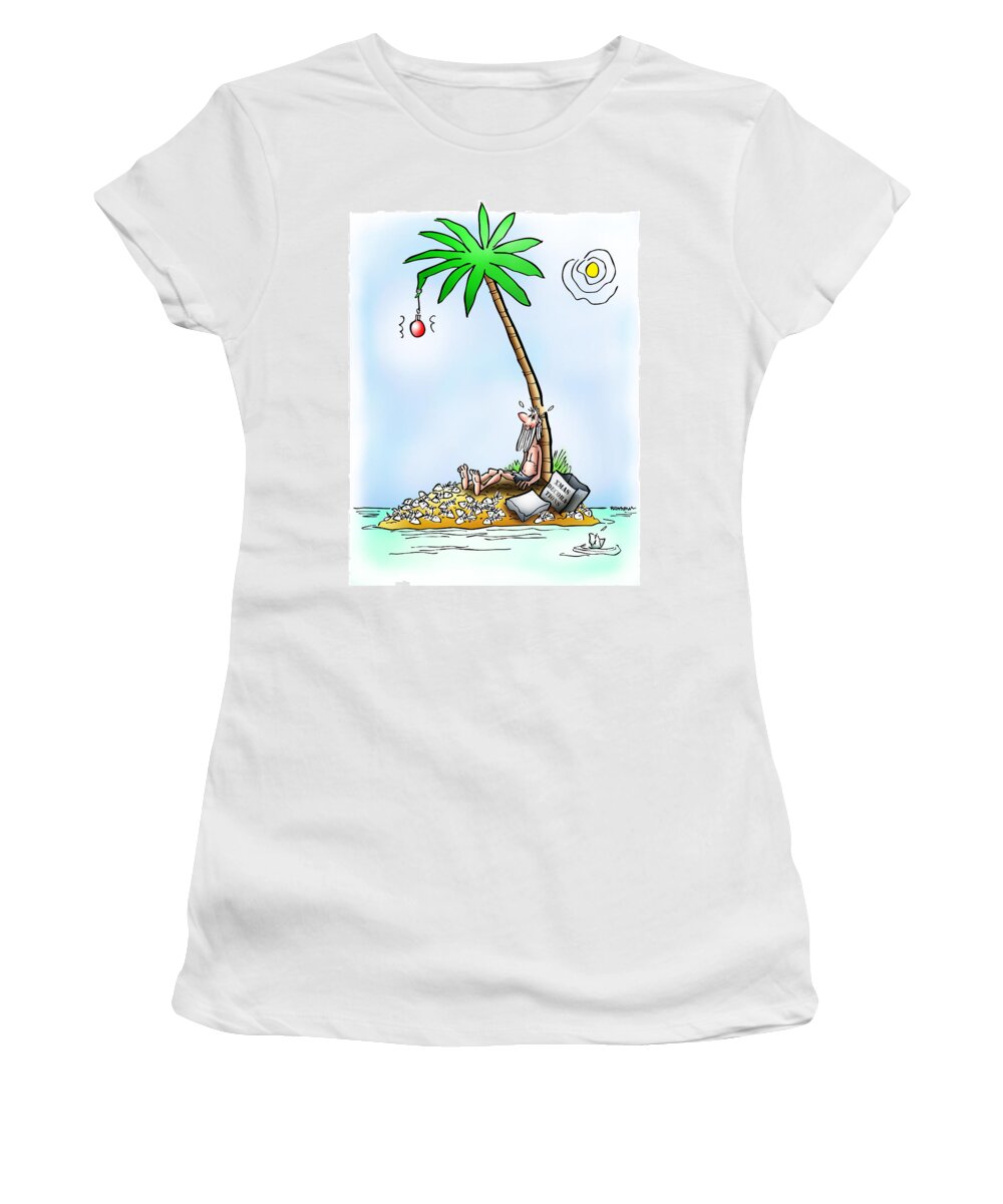 Christmas Women's T-Shirt featuring the digital art Desert Island Christmas by Mark Armstrong