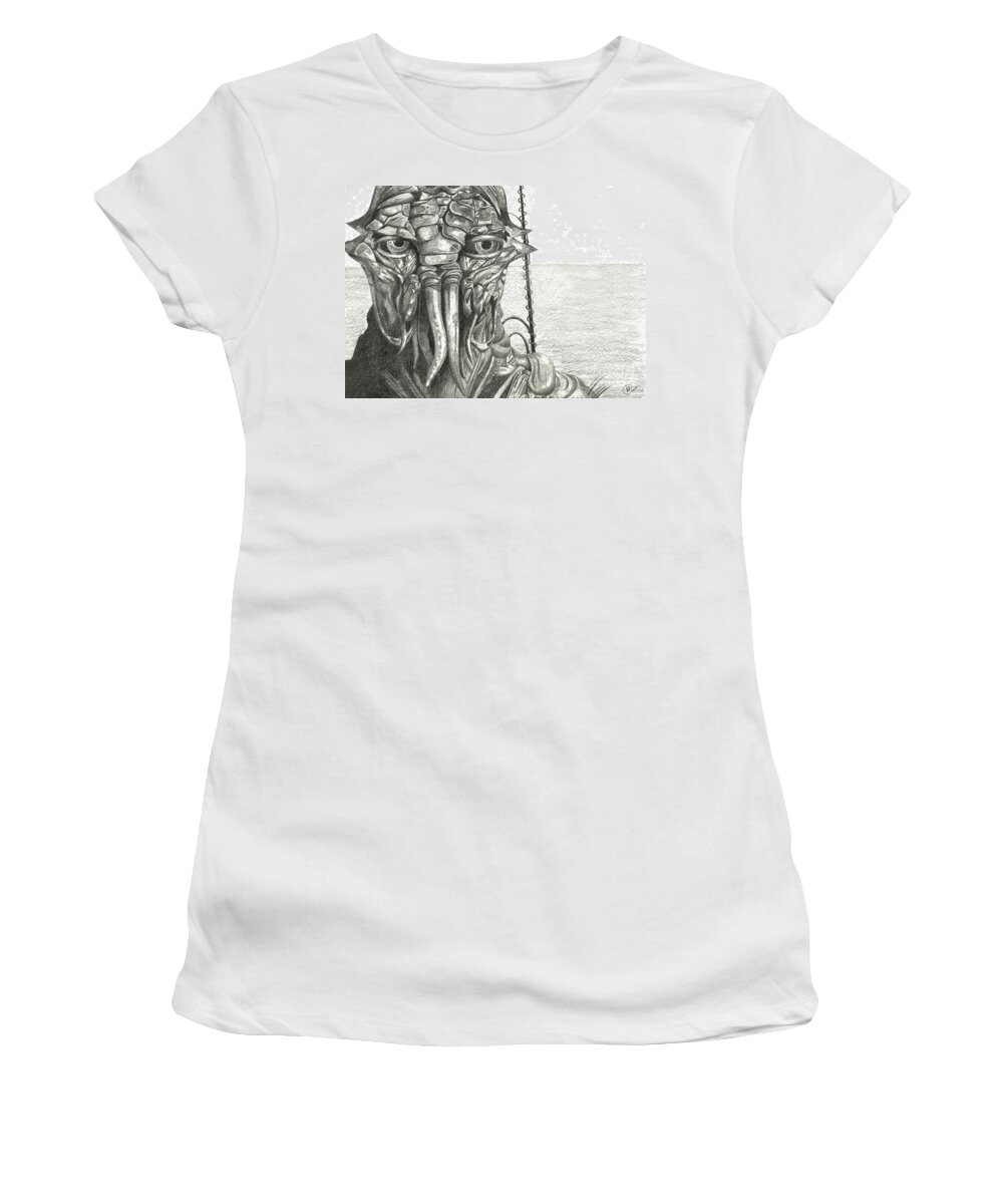 Movie Women's T-Shirt featuring the drawing District 9 by Kate Black