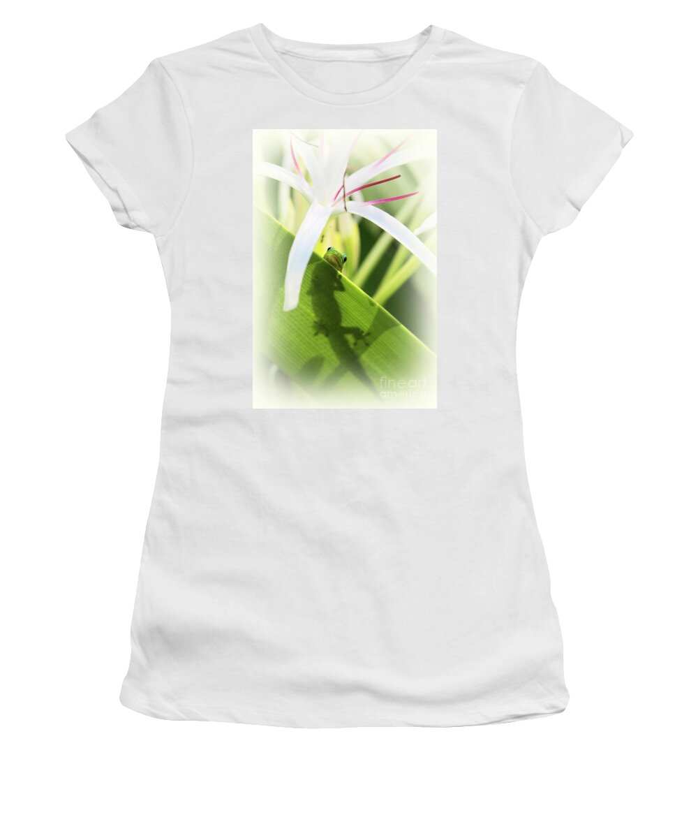 Gecko Women's T-Shirt featuring the photograph Do You Mind by Ellen Cotton
