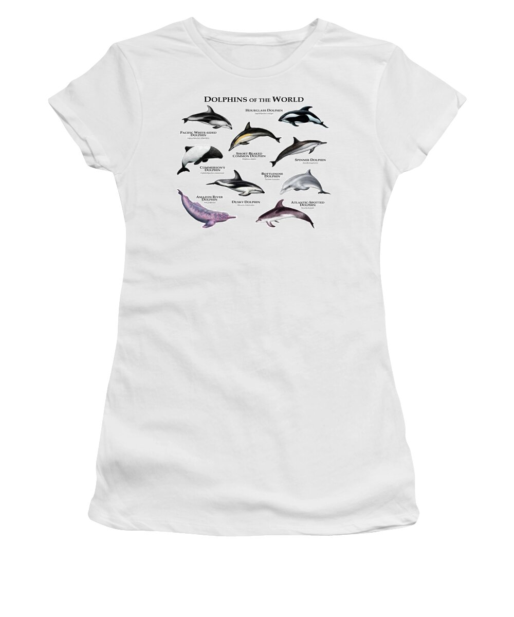 Dolphins Of The World Women's T-Shirt by Roger Hall - Fine Art America