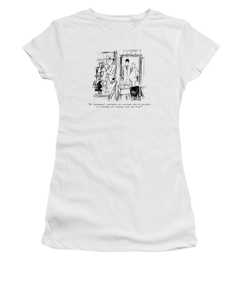 

(two Visitors Outside Scientist's Lab.)
Nature Women's T-Shirt featuring the drawing Dr. Steinhauser's Experiments Are Concerned by Joseph Mirachi