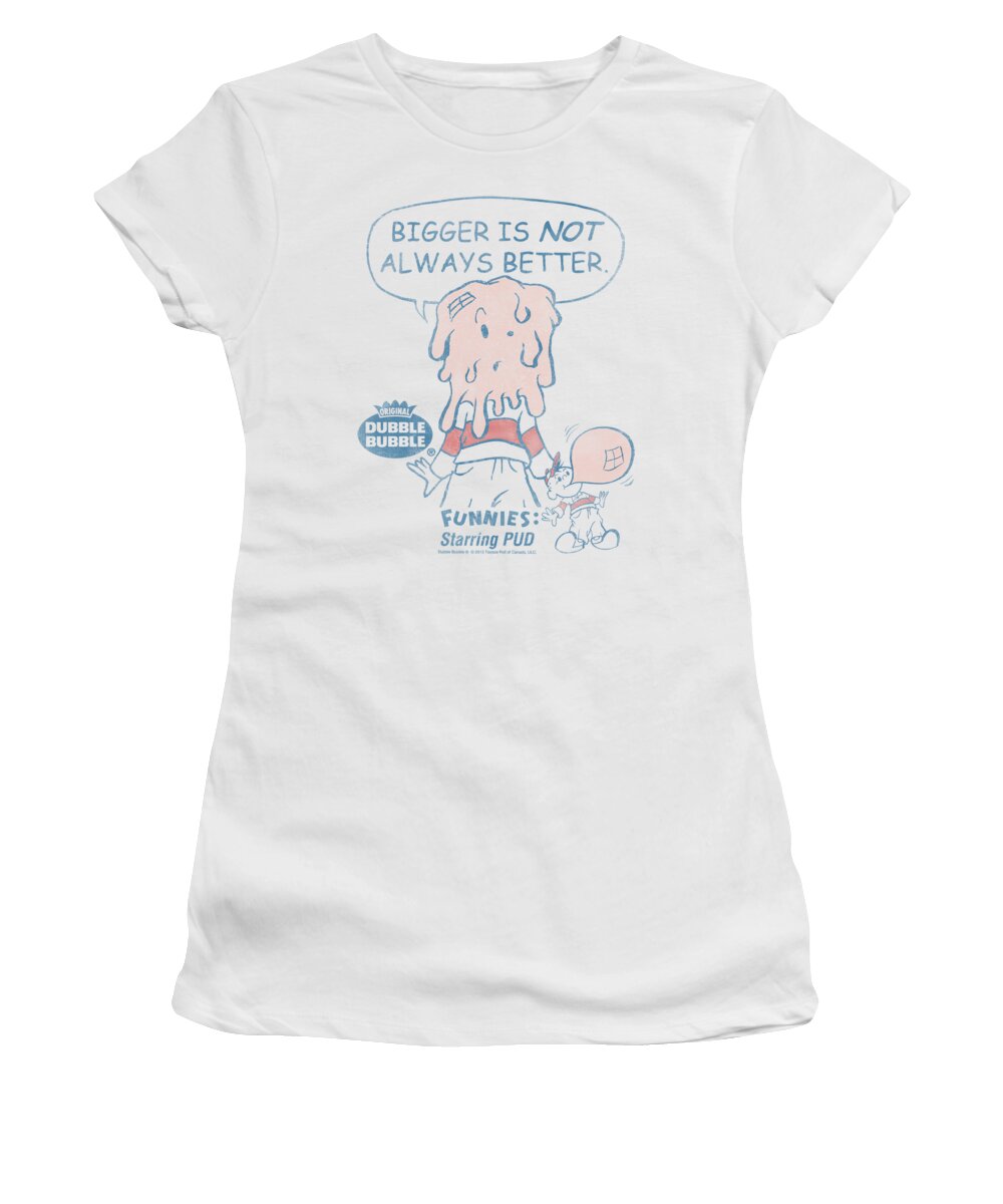 Dubble Bubble Women's T-Shirt featuring the digital art Dubble Bubble - Bigger by Brand A