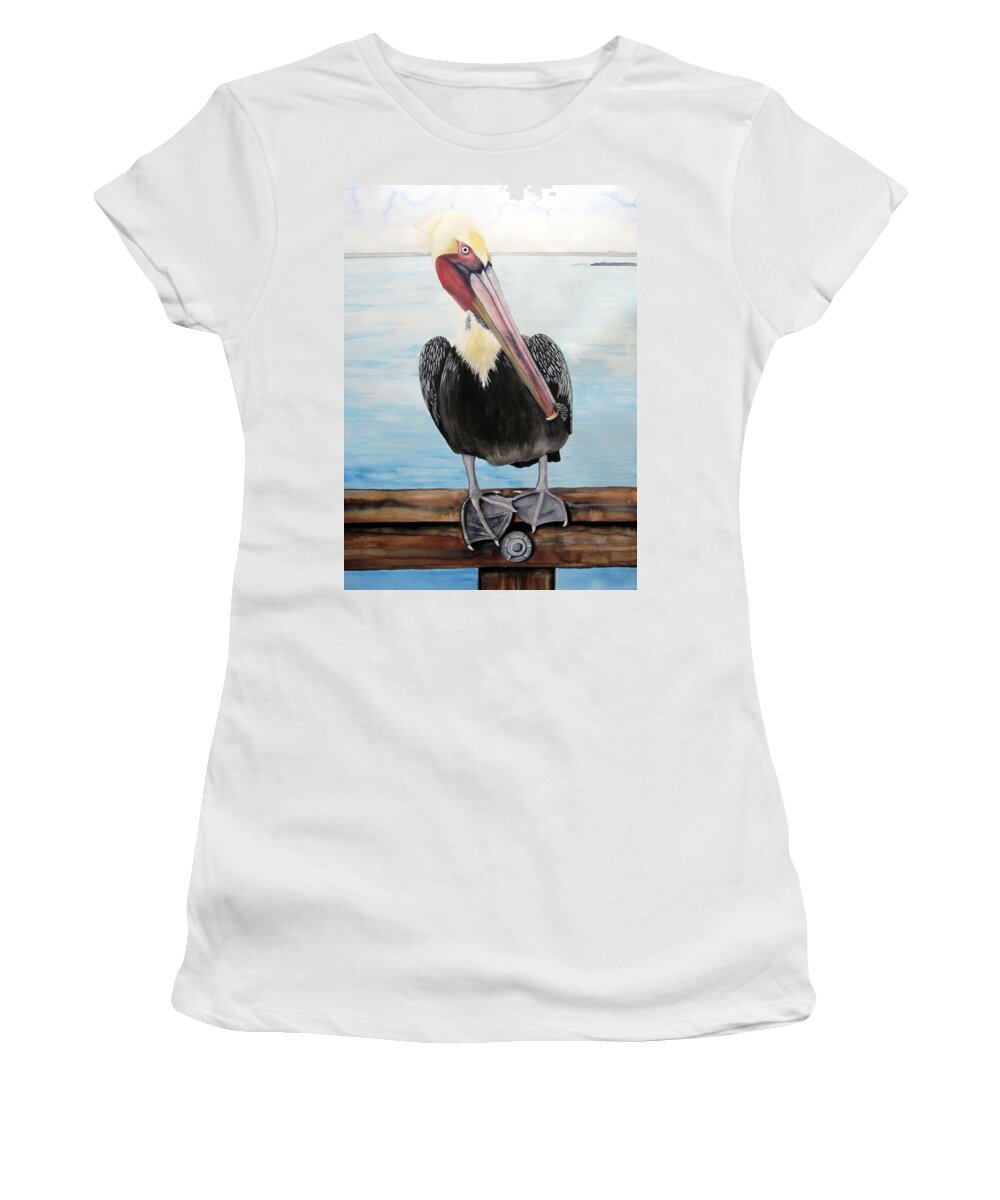 Bird Women's T-Shirt featuring the painting Dude Watercolor by Kimberly Walker