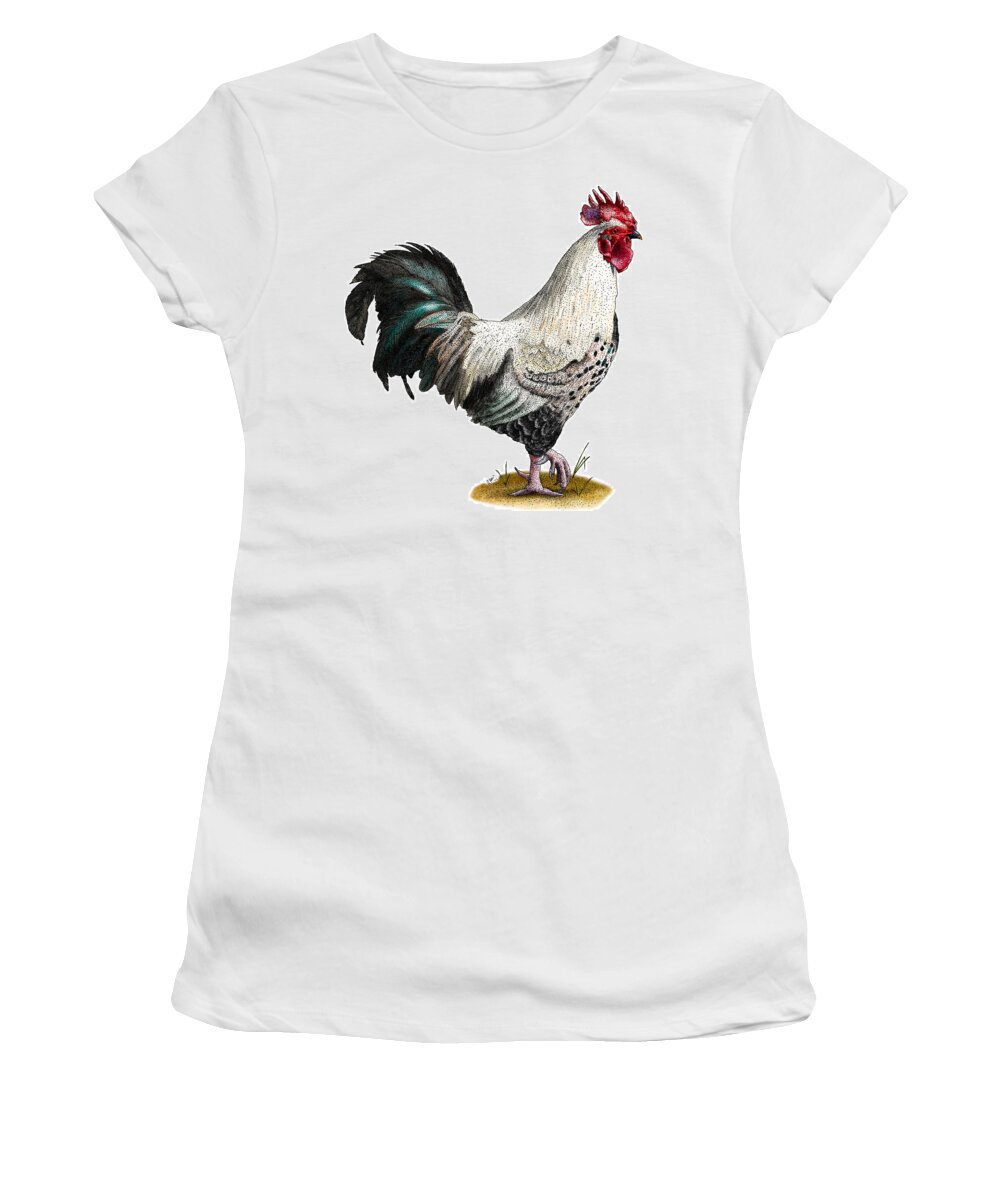 Illustration Women's T-Shirt featuring the photograph Easter Egger Chicken by Roger Hall