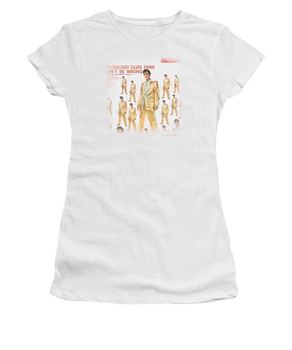 Elvis Women's T-Shirt featuring the digital art Elvis - 50 Million Fans by Brand A