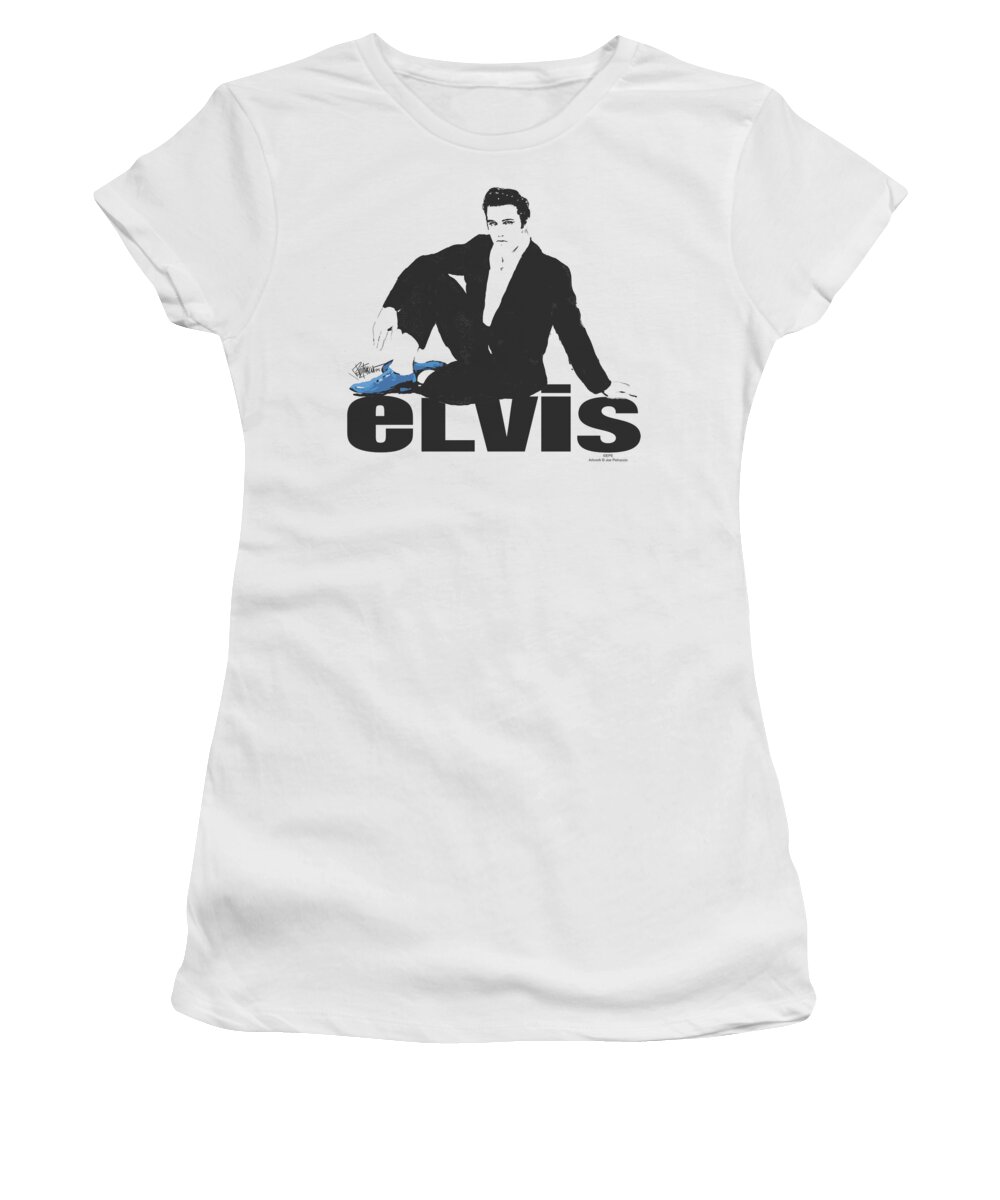 Elvis Women's T-Shirt featuring the digital art Elvis - Blue Suede by Brand A