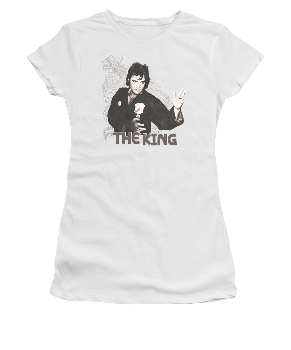  Women's T-Shirt featuring the digital art Elvis - Fighting King by Brand A