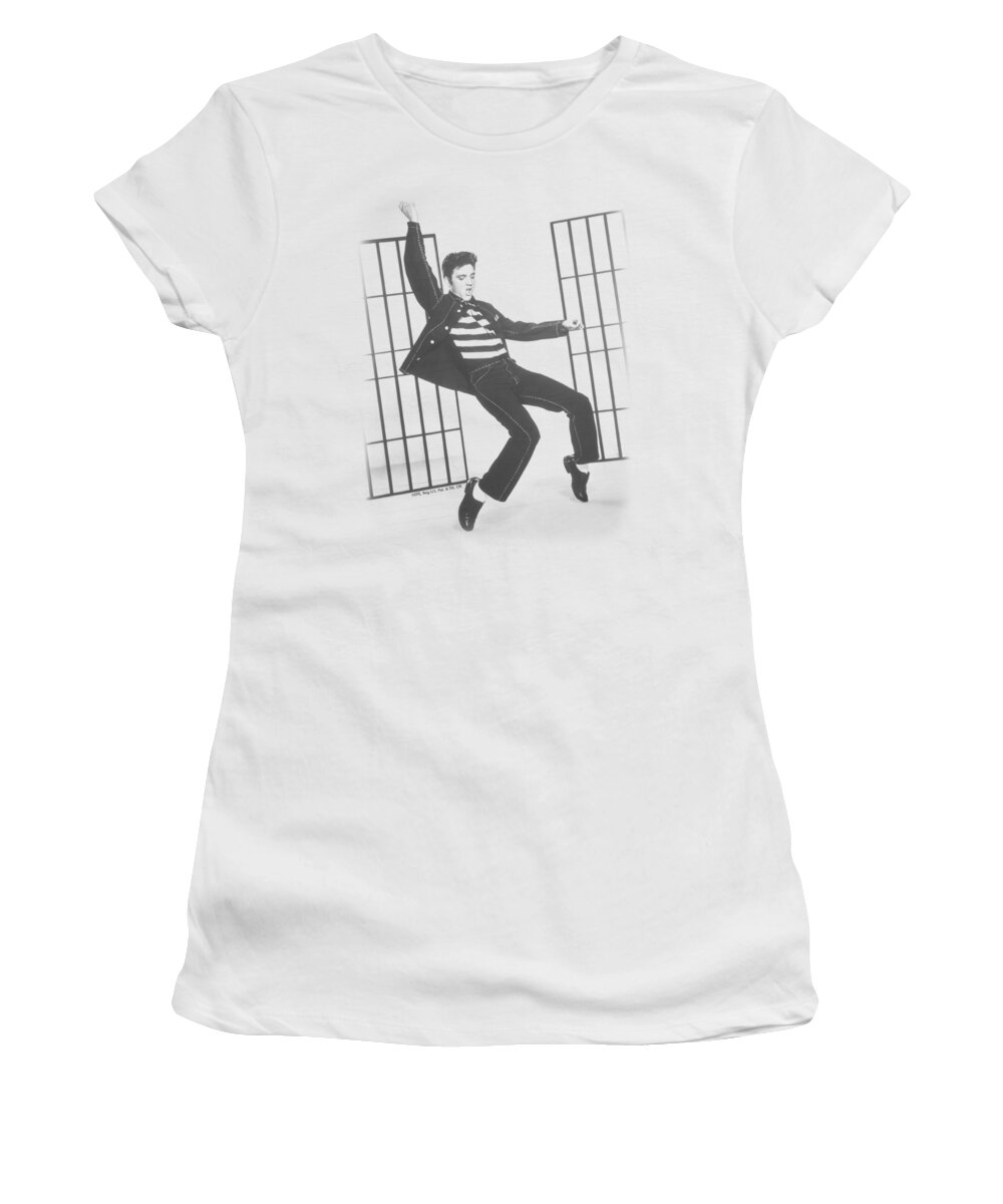 Elvis Women's T-Shirt featuring the digital art Elvis - Jailhouse Rock by Brand A