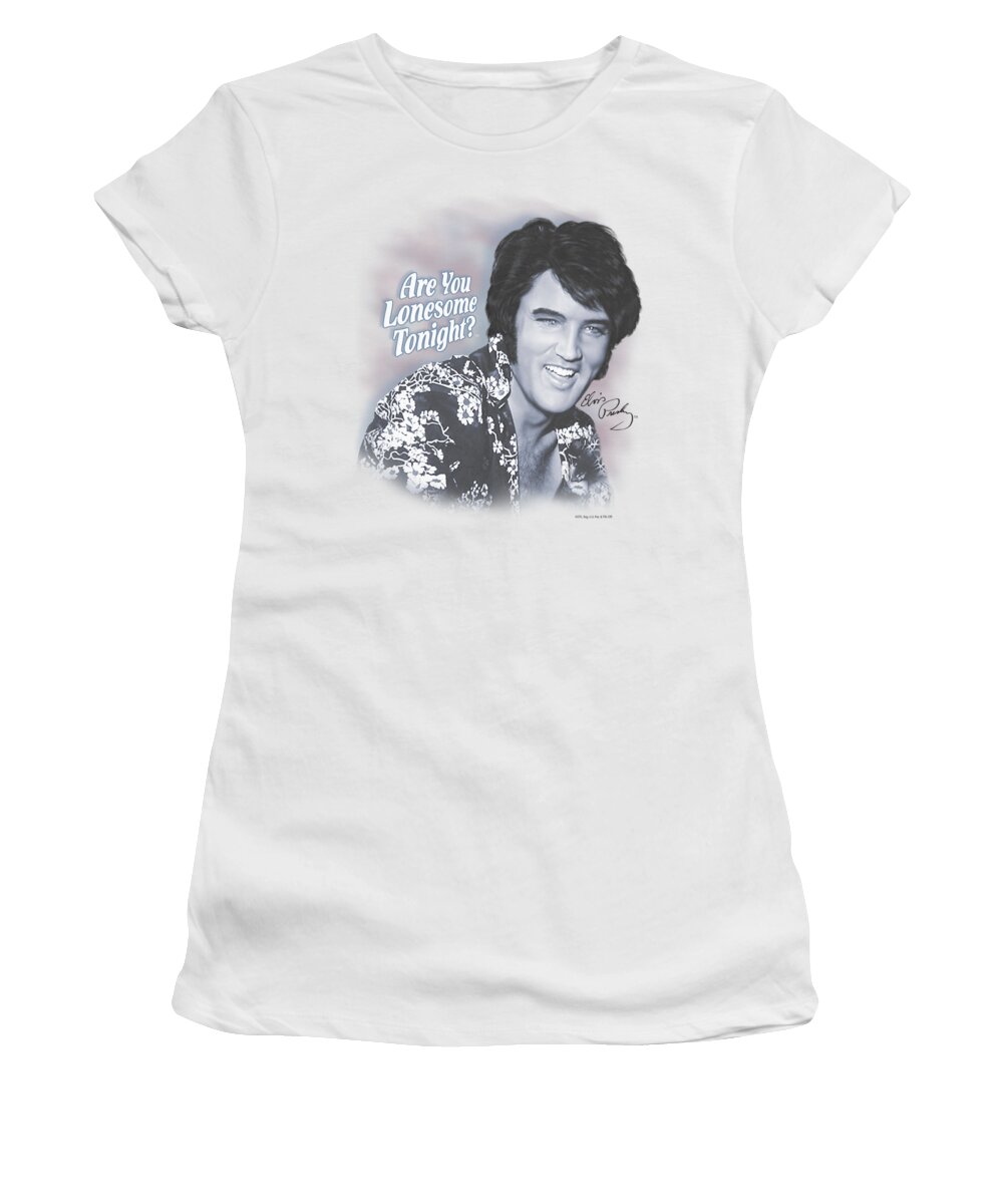Elvis Women's T-Shirt featuring the digital art Elvis - Lonesome Tonight by Brand A