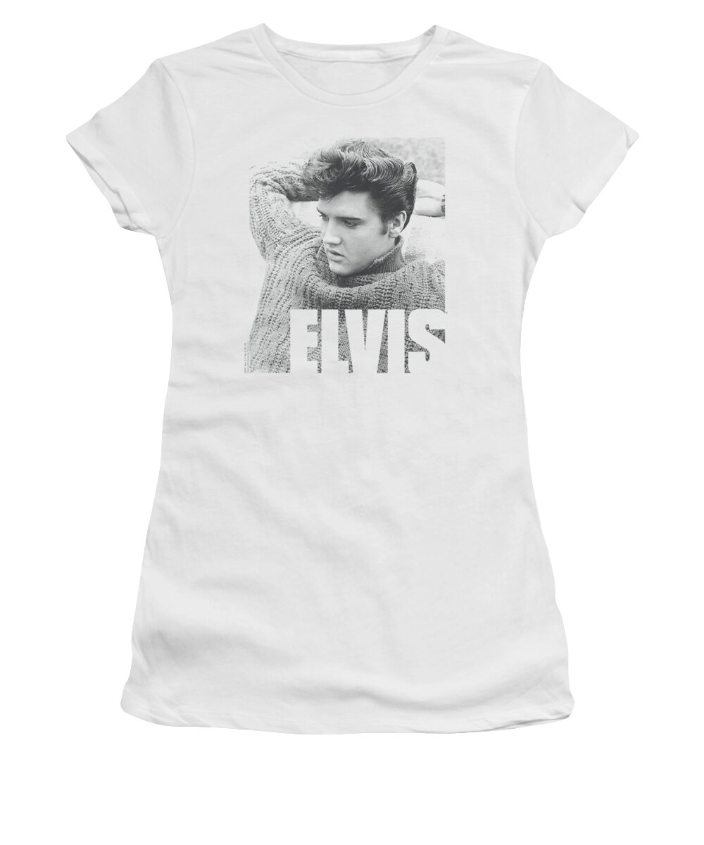 Celebrity Women's T-Shirt featuring the digital art Elvis - Relaxing by Brand A
