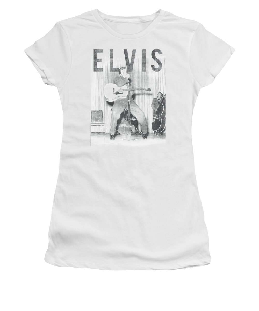 Elvis Women's T-Shirt featuring the digital art Elvis - With The Band by Brand A