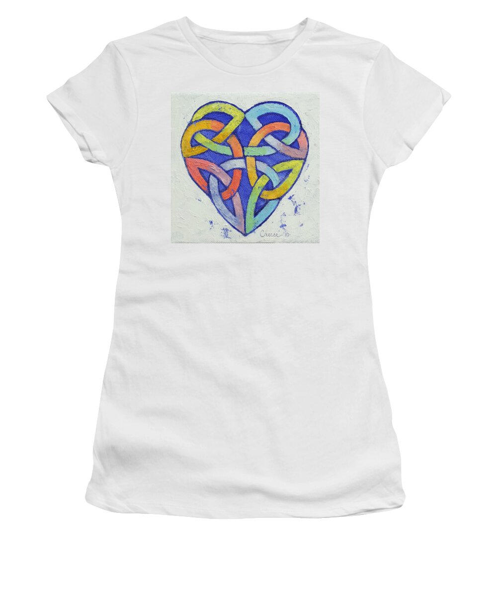 Endless Women's T-Shirt featuring the painting Endless Rainbow by Michael Creese