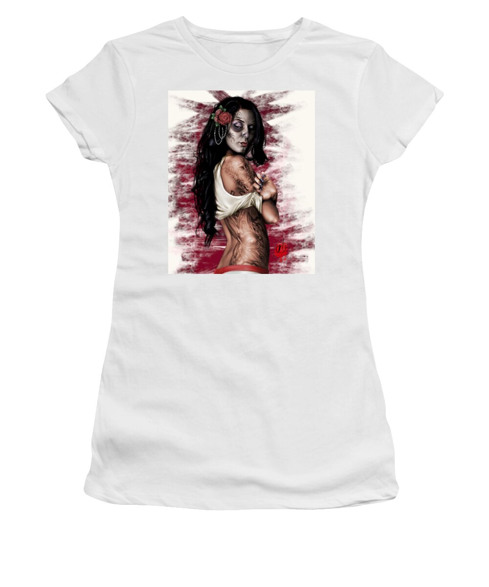 Pete Women's T-Shirt featuring the painting Esperanza Viva by Pete Tapang