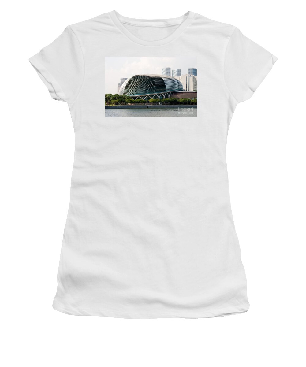 Singapore Women's T-Shirt featuring the photograph Esplanade Theatres 02 by Rick Piper Photography