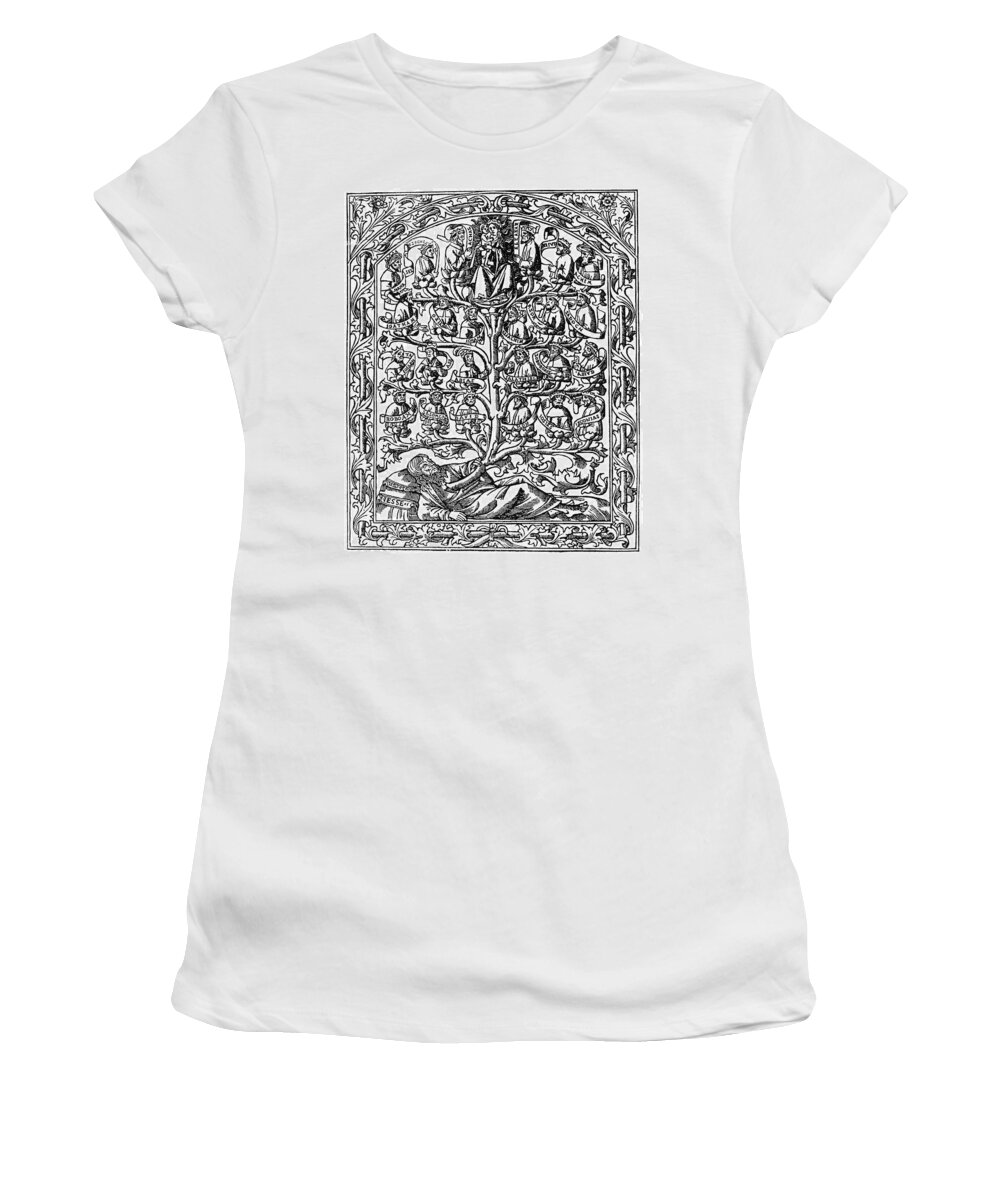 1506 Women's T-Shirt featuring the drawing Family Tree, 1506 by Granger