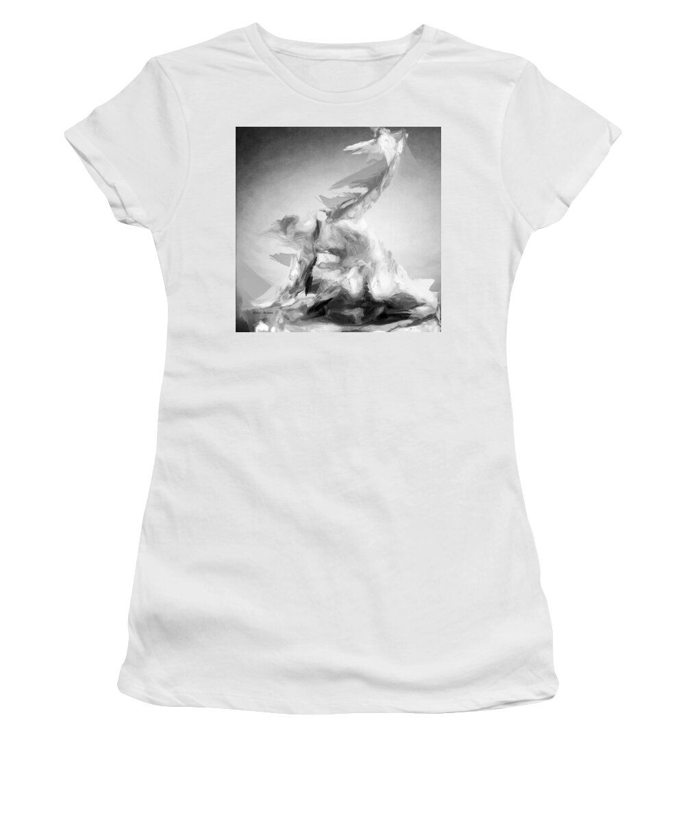 Black And White Women's T-Shirt featuring the digital art Feel Good by Rafael Salazar