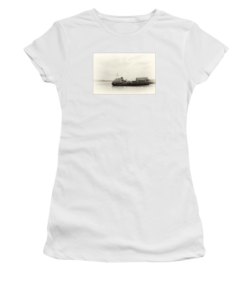 Liverpool Museum Women's T-Shirt featuring the photograph Ferry at the terminal by Spikey Mouse Photography