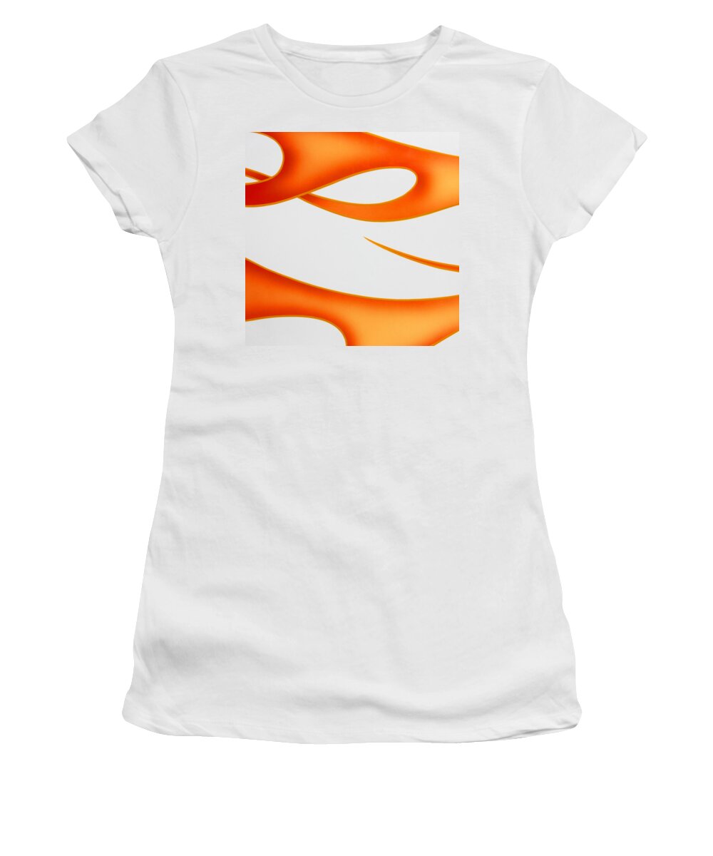 Pin Stripe Women's T-Shirt featuring the photograph Firey Orange by Joe Kozlowski
