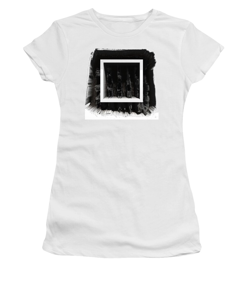 (c) Paul Davenport Women's T-Shirt featuring the painting Flat etched Extraction v by Paul Davenport