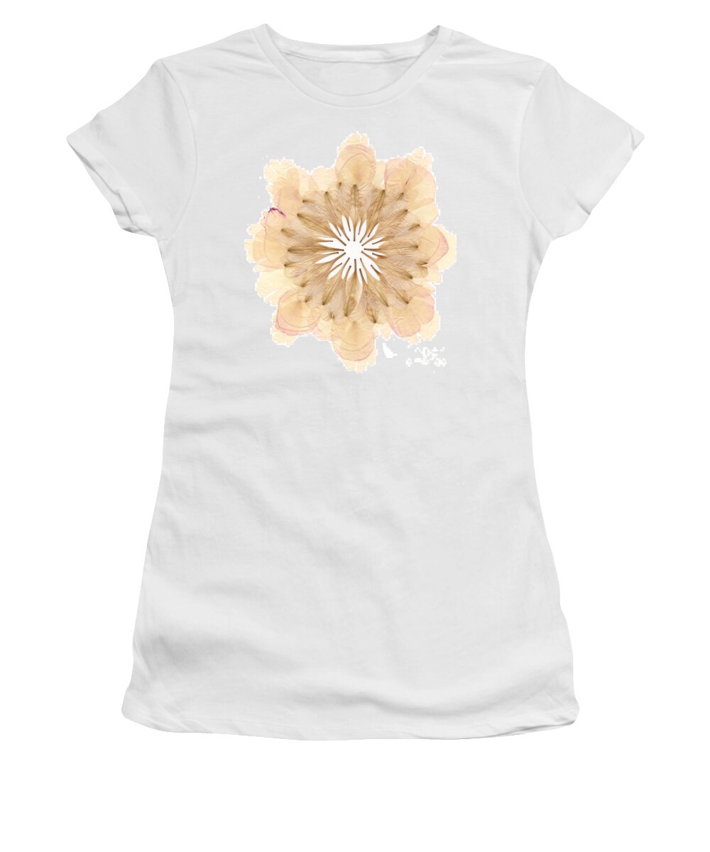Flower Women's T-Shirt featuring the mixed media Flower Mandala 2 by Michelle Bien