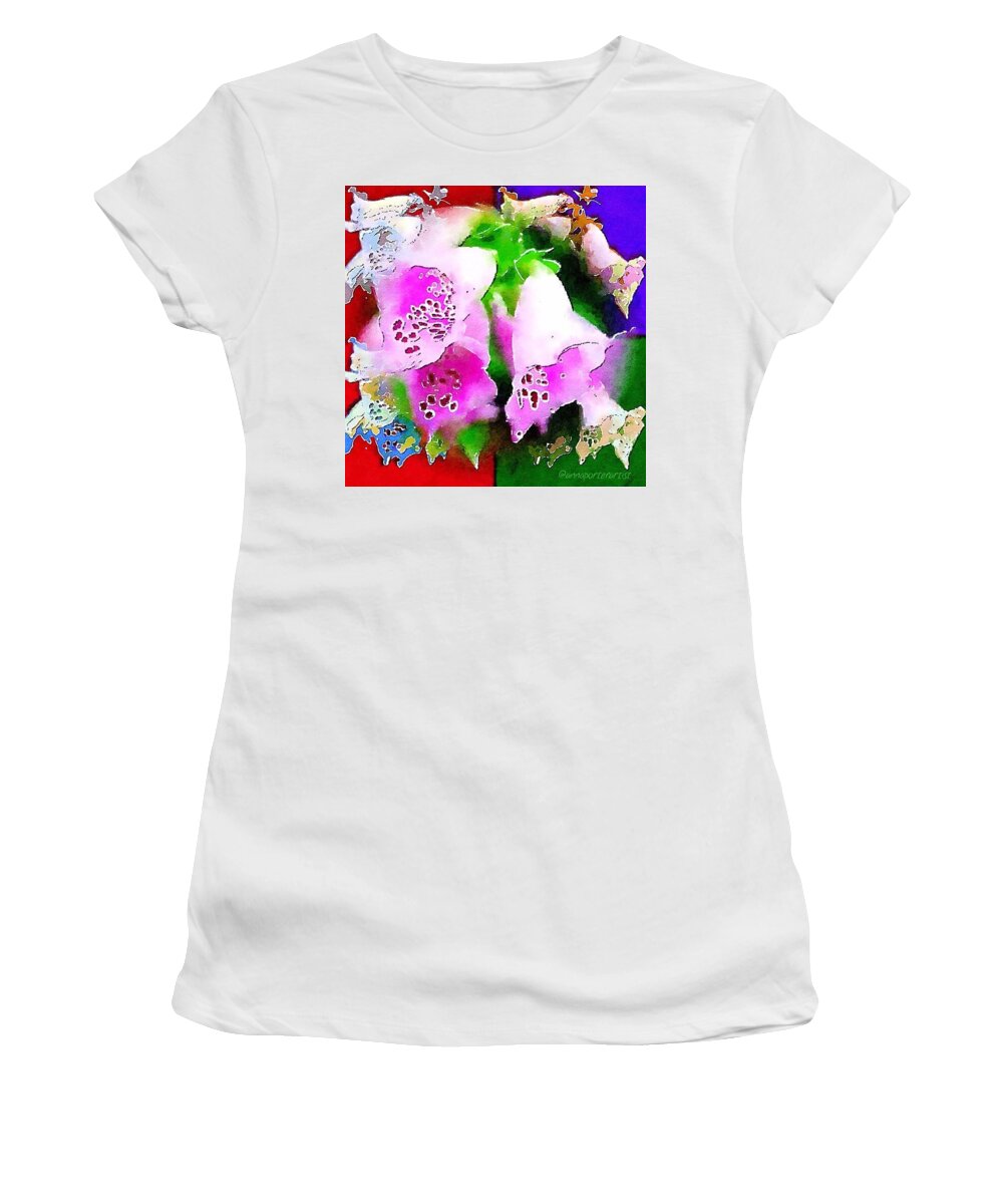 Flowers Women's T-Shirt featuring the photograph Flowers for Andy by Anna Porter