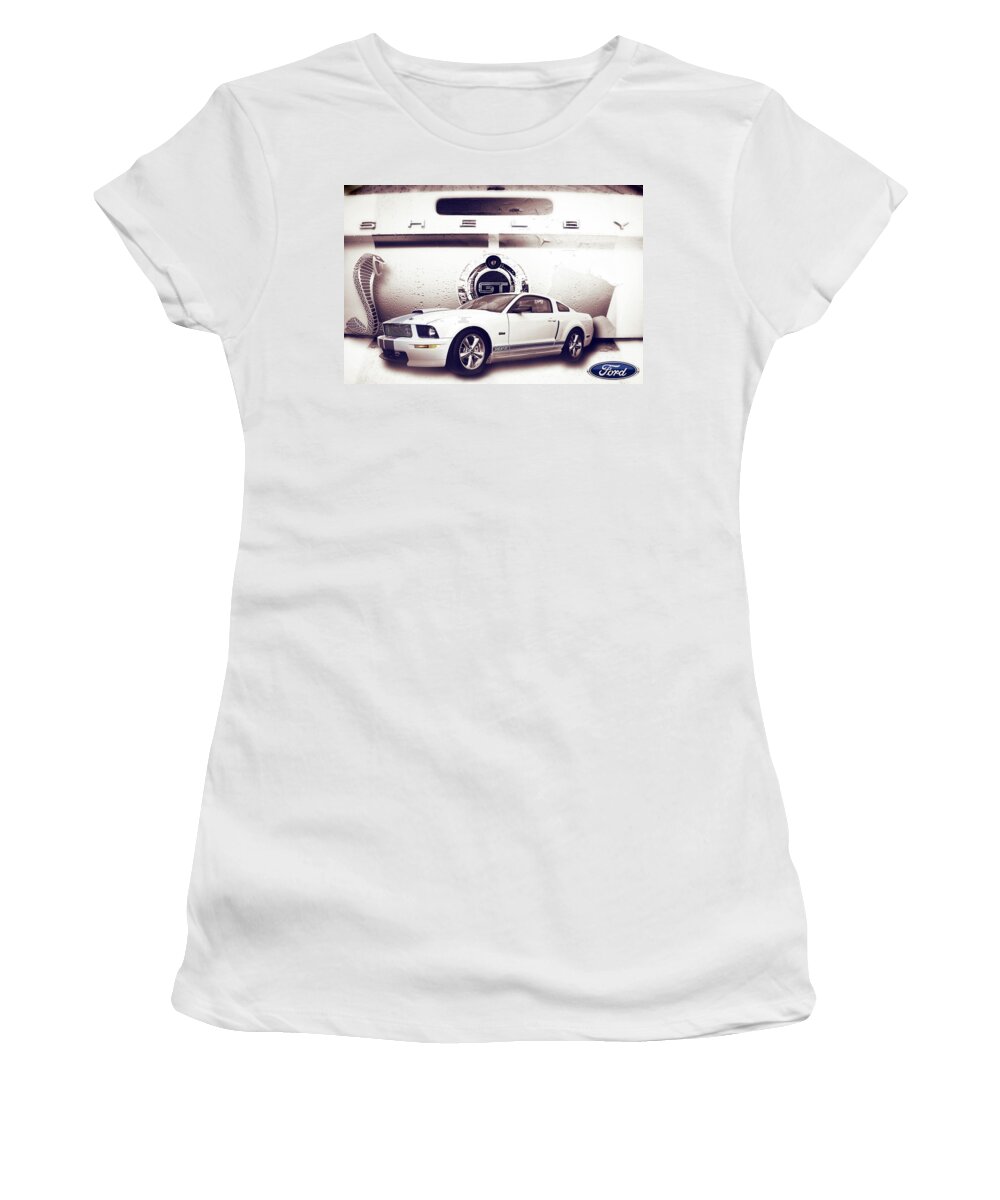 Car Women's T-Shirt featuring the photograph Ford Mustang Shelby GT by Gray Artus