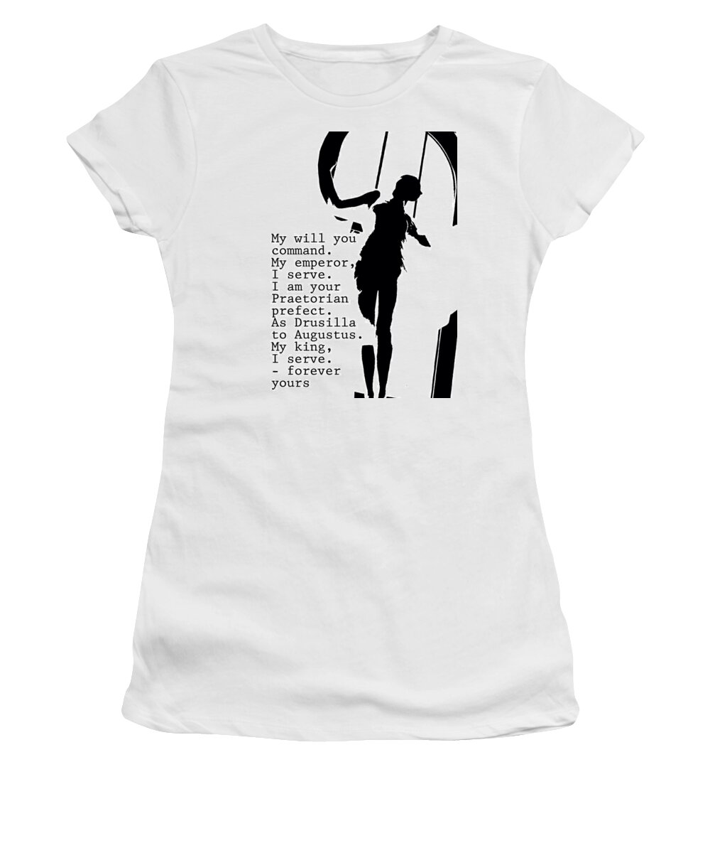  #nonobjective Women's T-Shirt featuring the digital art Forever Yours by Lisa Piper