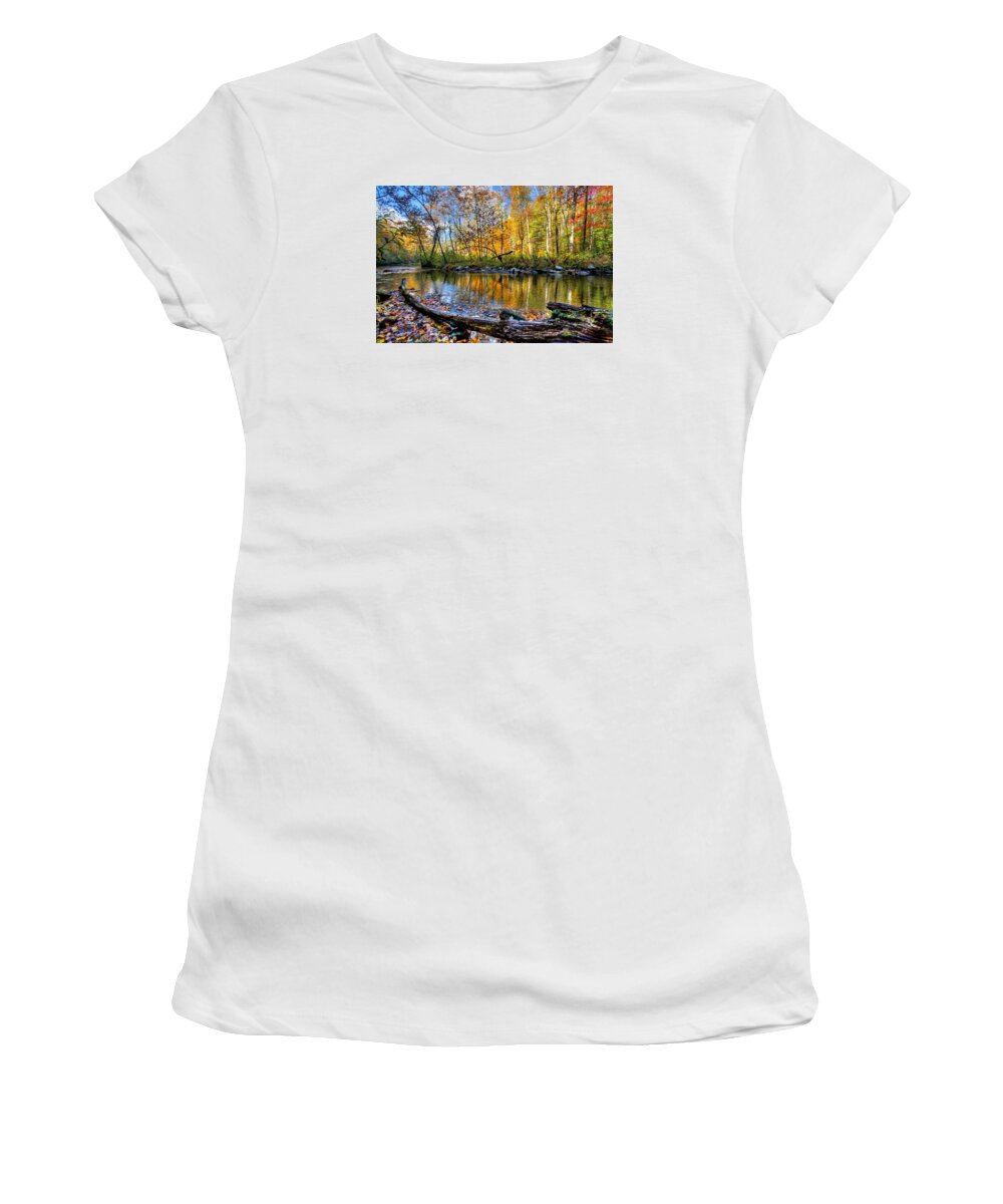 Appalachia Women's T-Shirt featuring the photograph Full Box of Crayons by Debra and Dave Vanderlaan