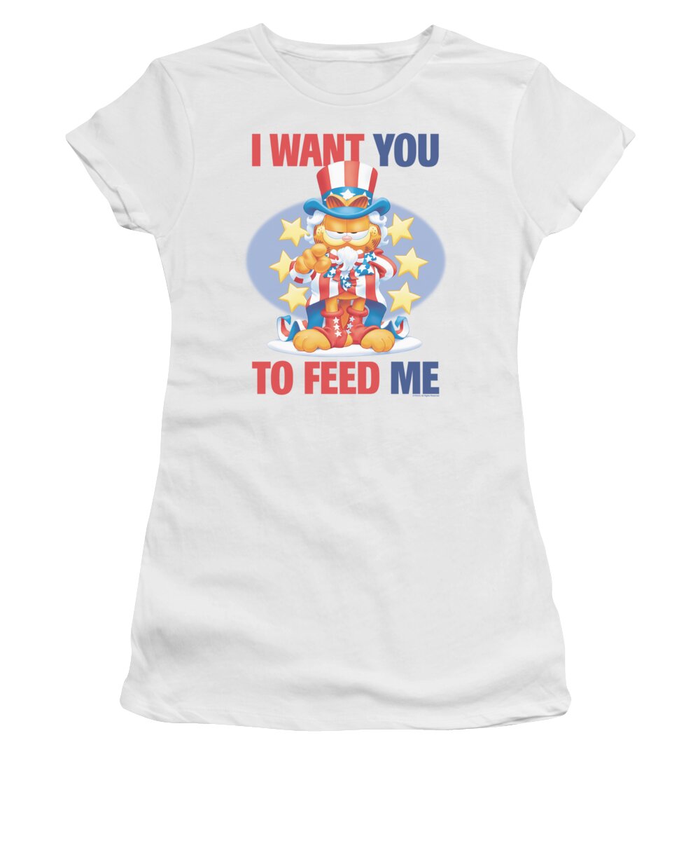 Garfield Women's T-Shirt featuring the digital art Garfield - I Want You by Brand A